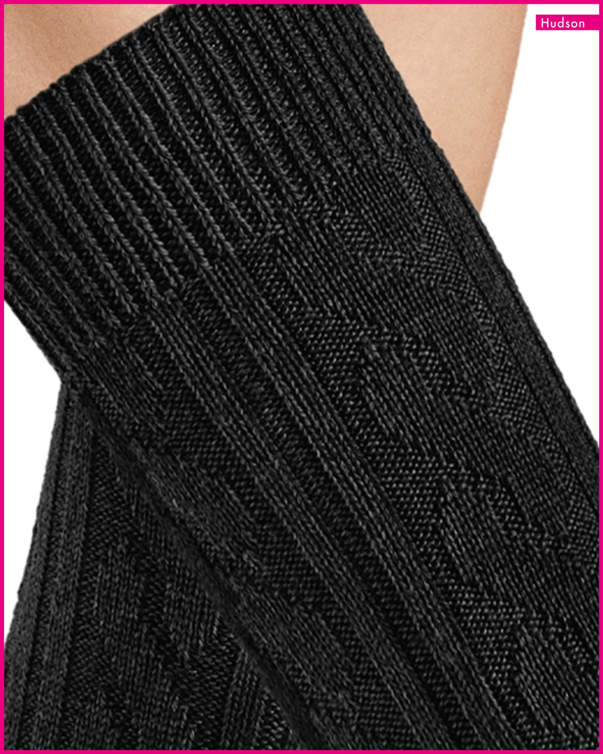 hudson-only-winter-plait-socken-zopfmuster-schwarz-39-42 image 4