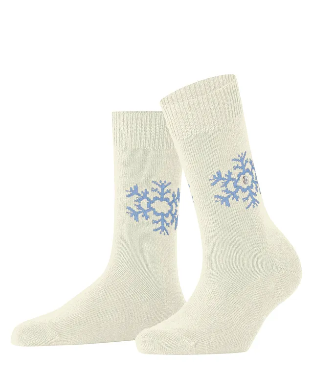 burlington-snowstar-socken-wolle-wei-ivory-fair-isle-stern image 1