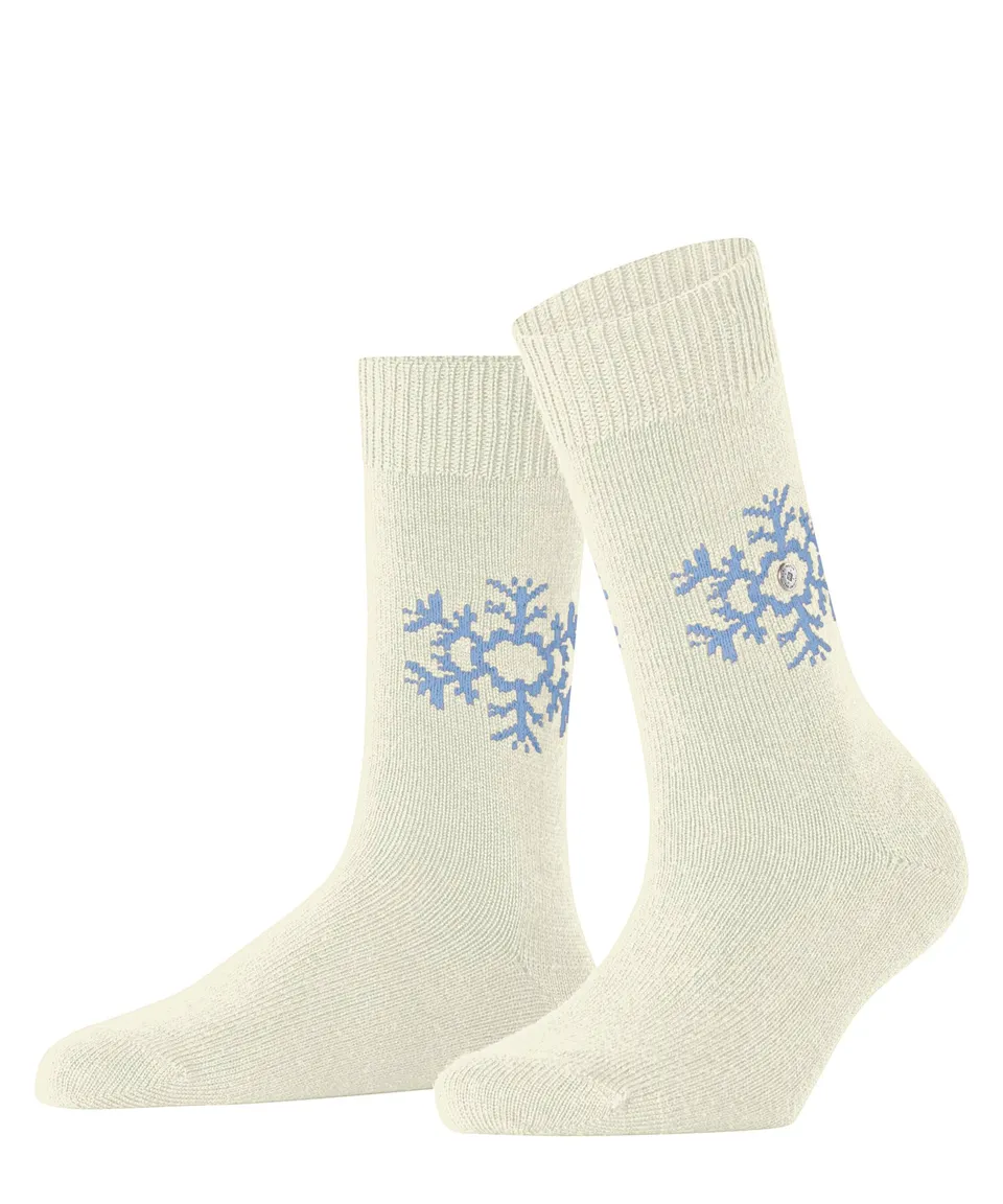 burlington-snowstar-socken-wolle-wei-ivory-fair-isle-stern image 1