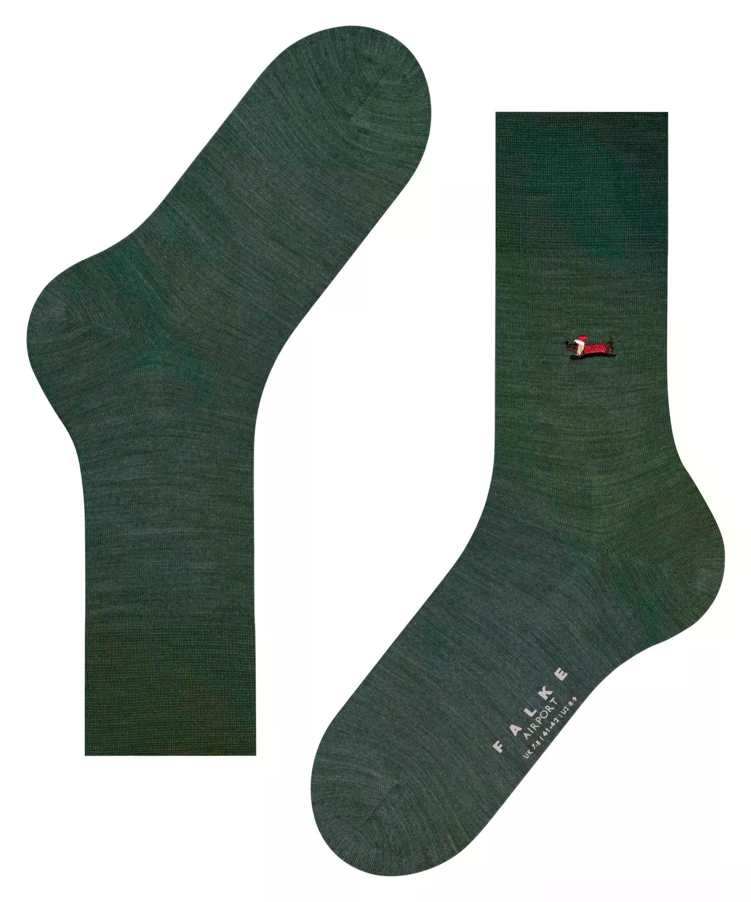falke-airport-x-mas-dachshund-socken-43-44-hunter-green-dackel image 5