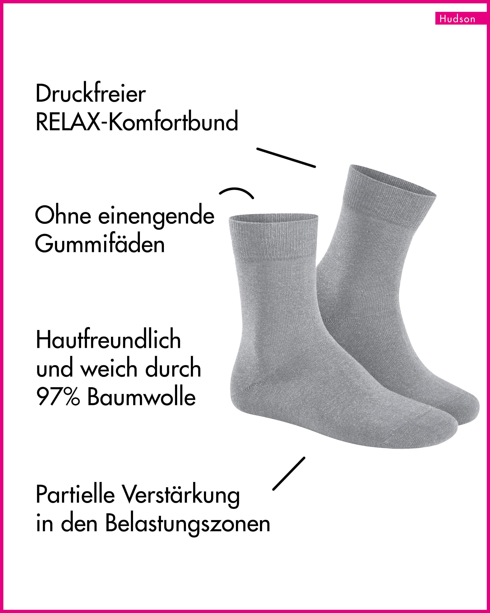 hudson-relax-socken-baumwolle-silber-0502-herren image 3