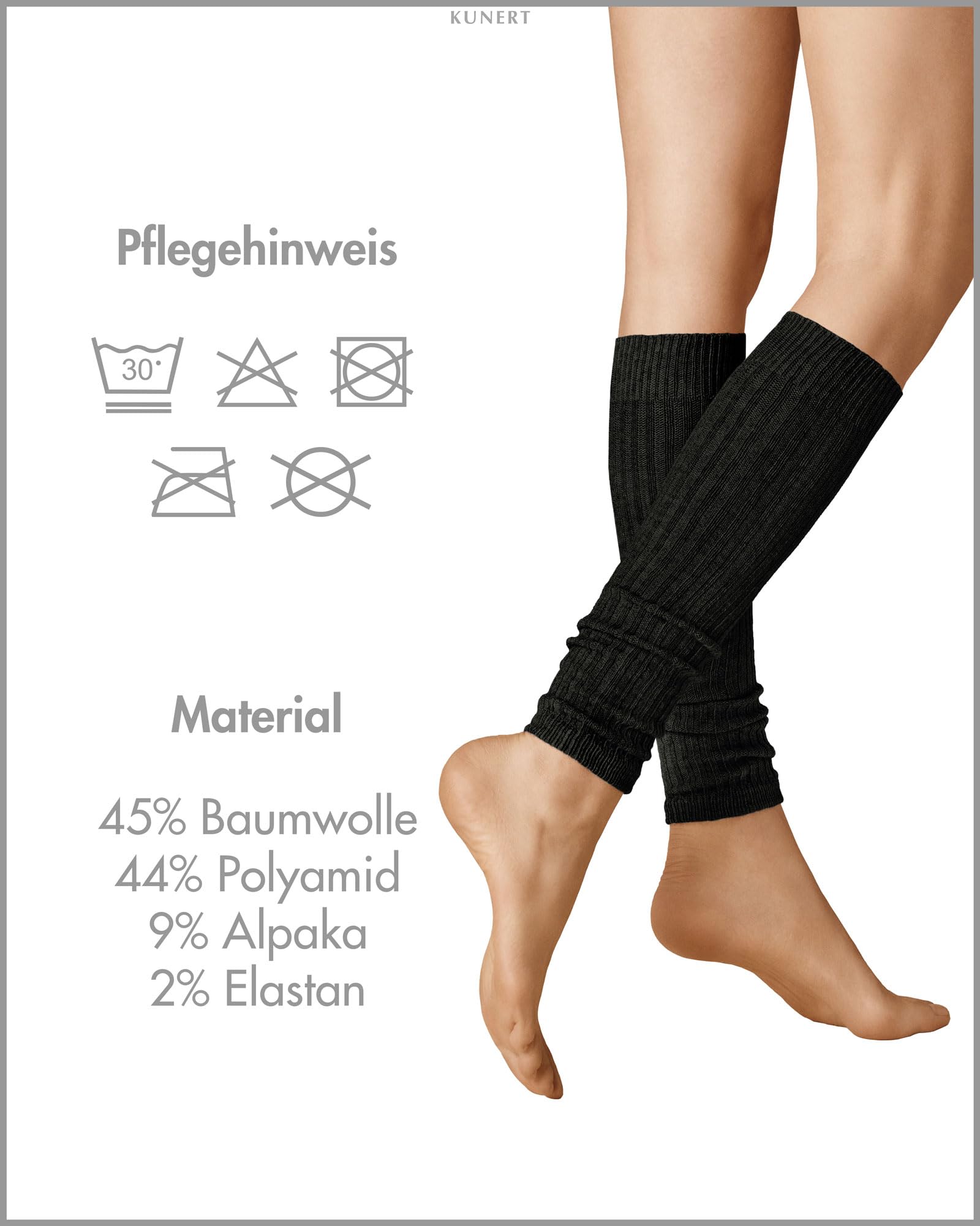 kunert-wool-care-winter-dreams-stulpe-rippe-schwarz image 3