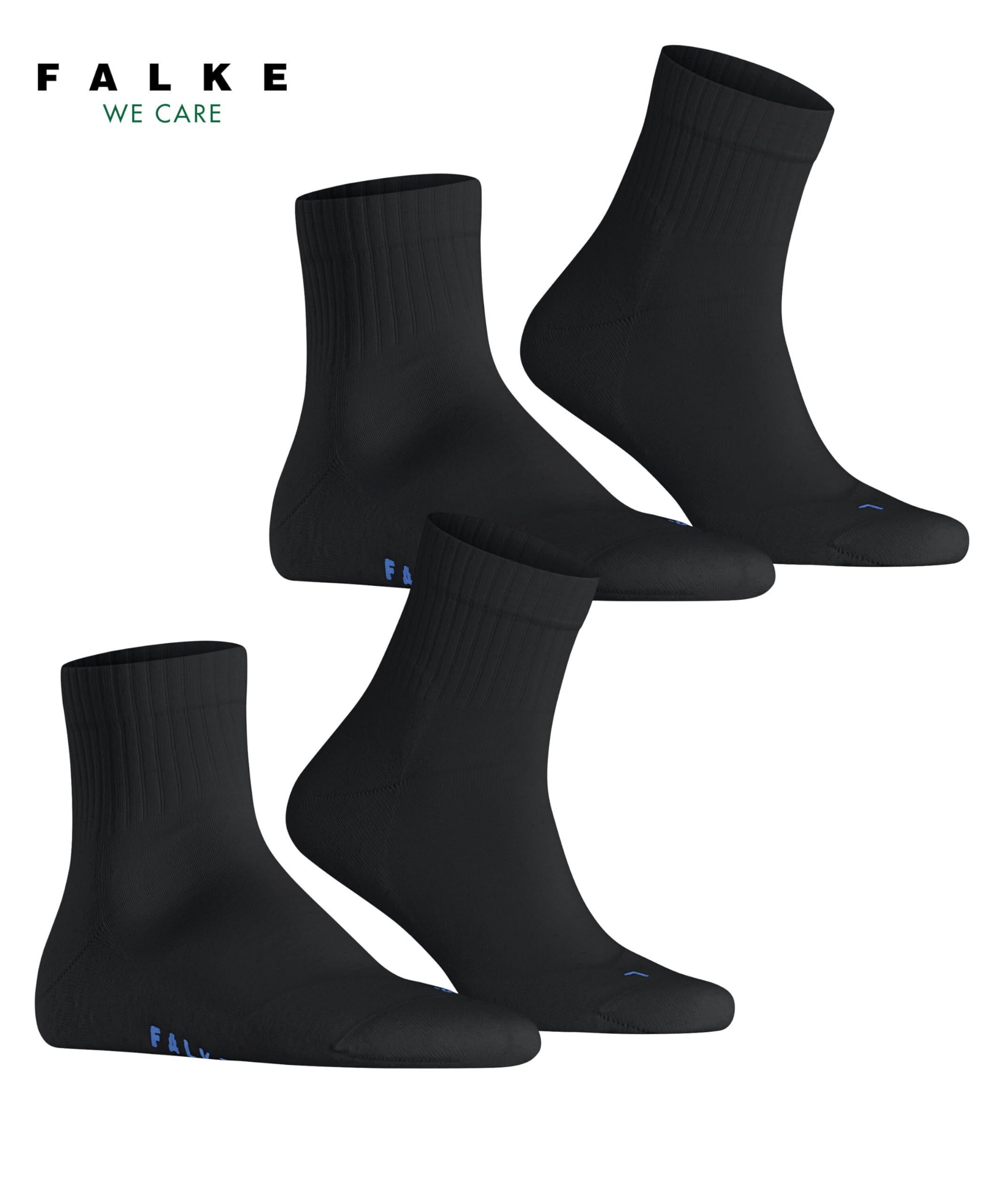 falke-ru4-run-2-pack-sportsocken-baumwolle-wei-schwarz image 3