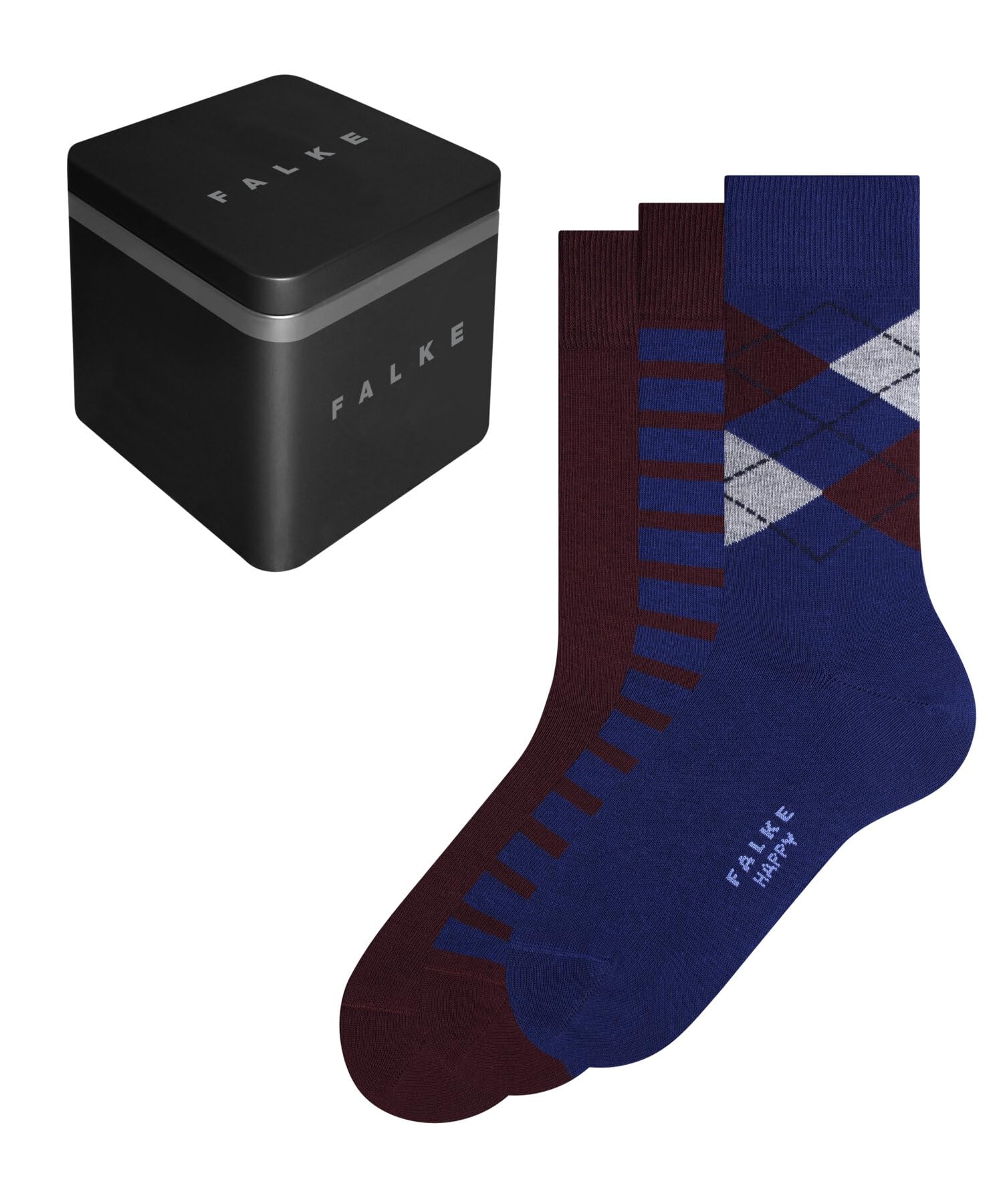 falke-happy-box-mix-herrensocken-3-paar-box-burgundy-blue image 7