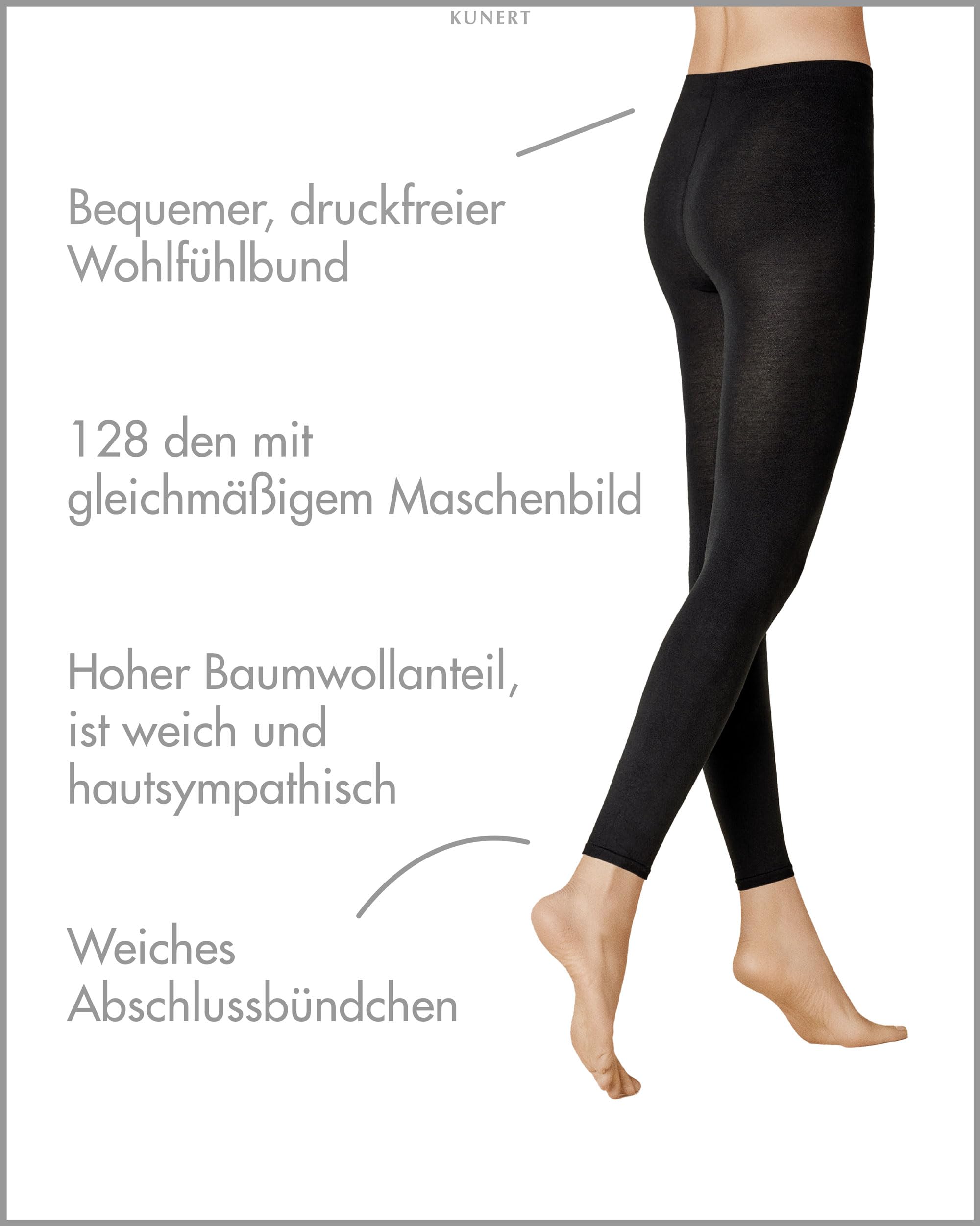 kunert-sensual-cotton-leggings-baumwolle-black image 2