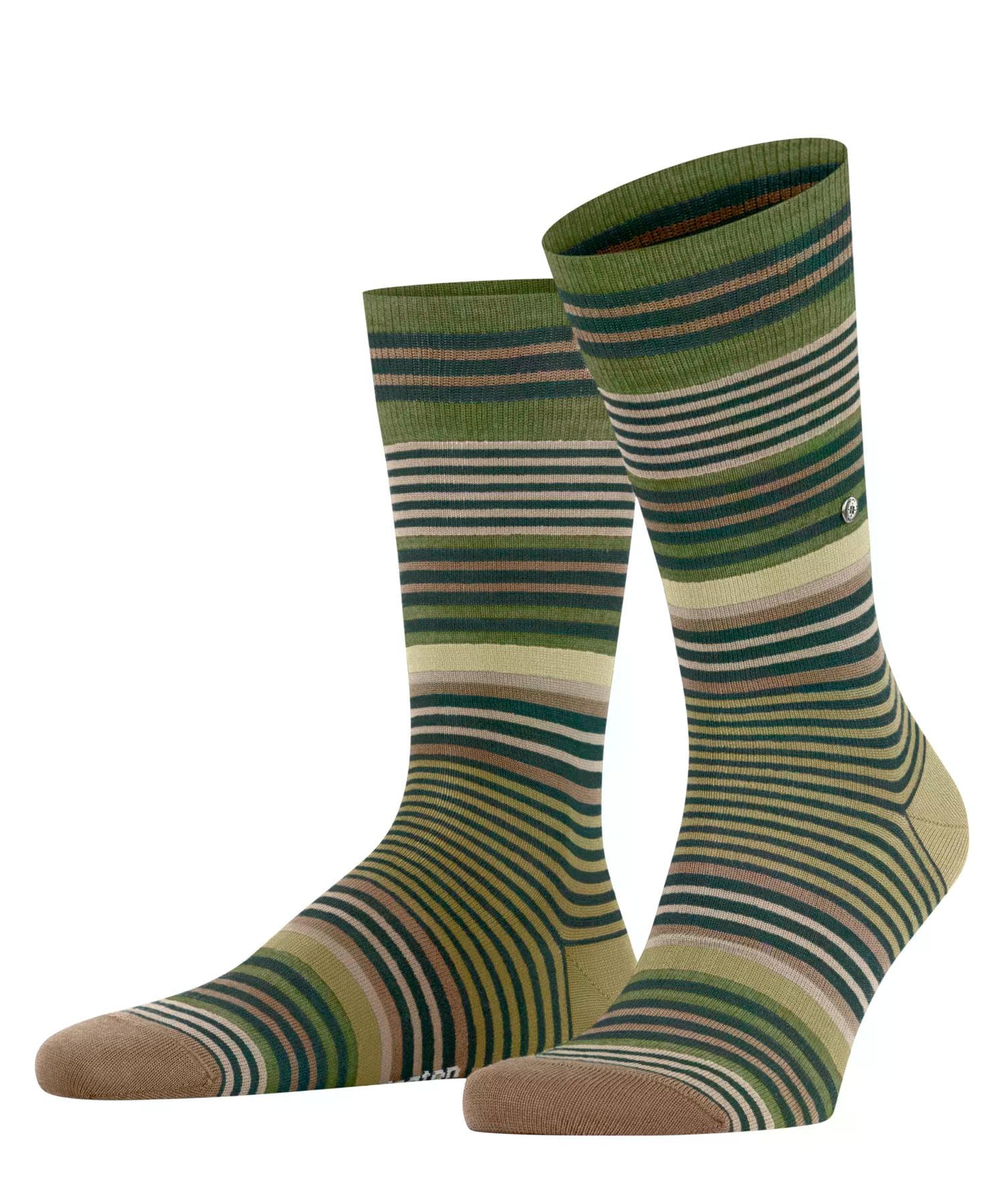 burlington-stripe-herren-socken-wolle-gr-n-forest-7450 image 1