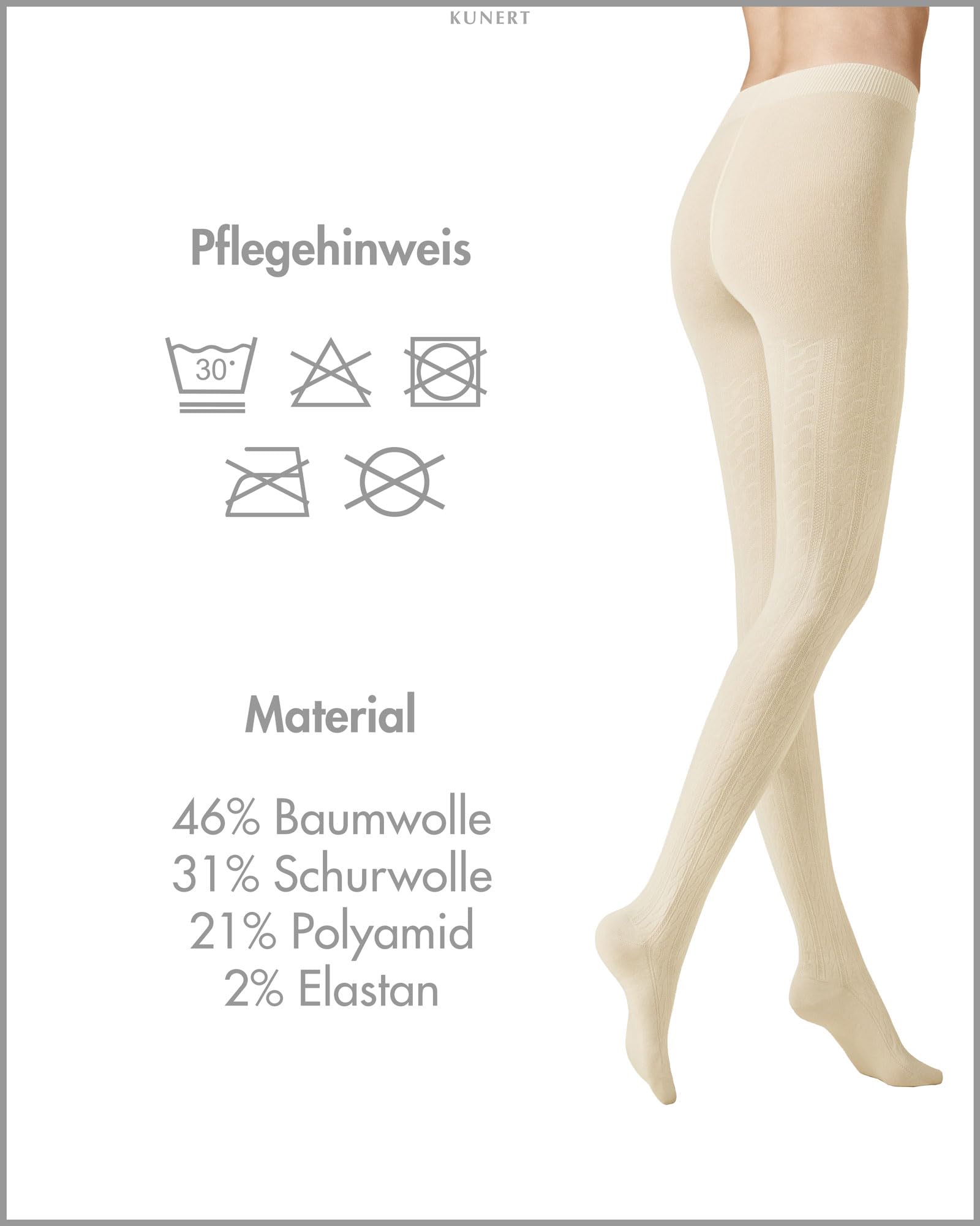 kunert-wool-care-winter-dreams-strumpfhose-zopf-schwarz image 3