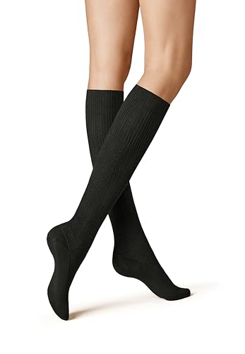 kunert-wool-care-knitted-structure-kniestrumpf-schwarz-35-38 image 4