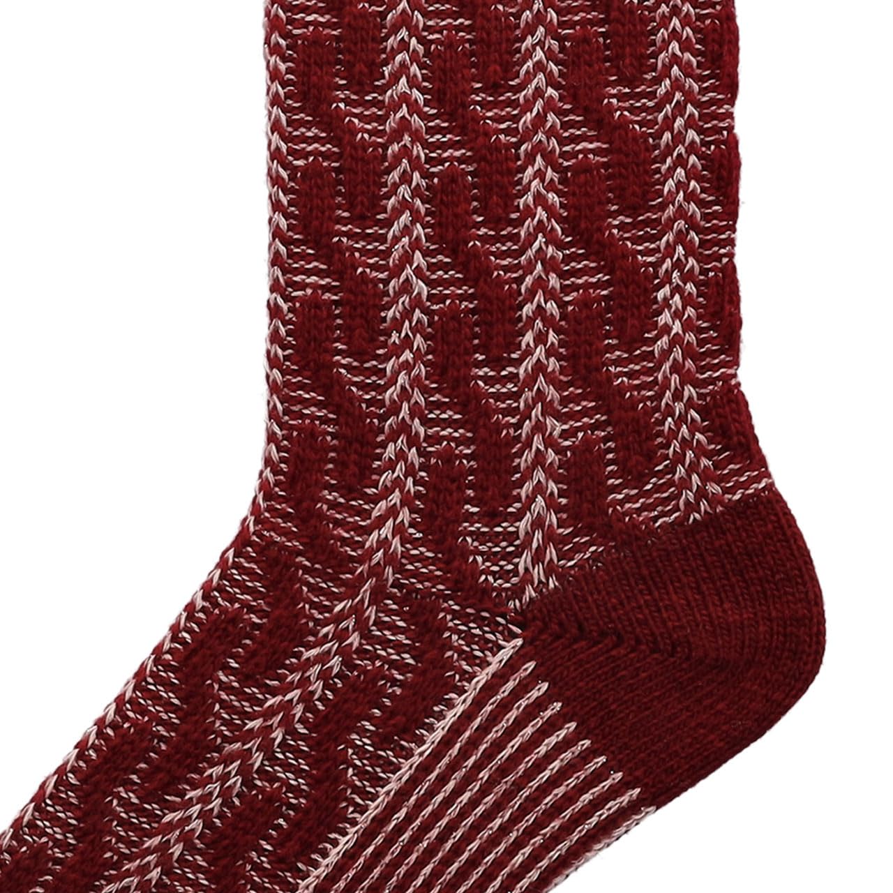 hudson-relax-cozy-cable-socken-rumba-red-1er-pack-glanz image 2