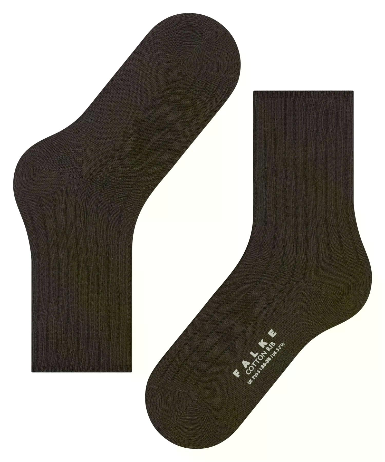 falke-cotton-rib-socken-dark-brown-5233-gr-39-42-baumwolle image 5