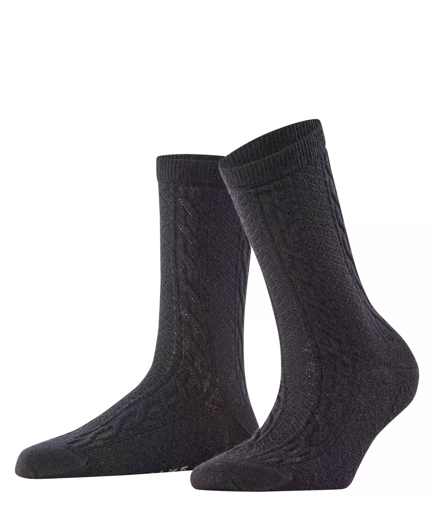falke-family-declivity-socken-schwarz-39-42-zopfmuster image 1