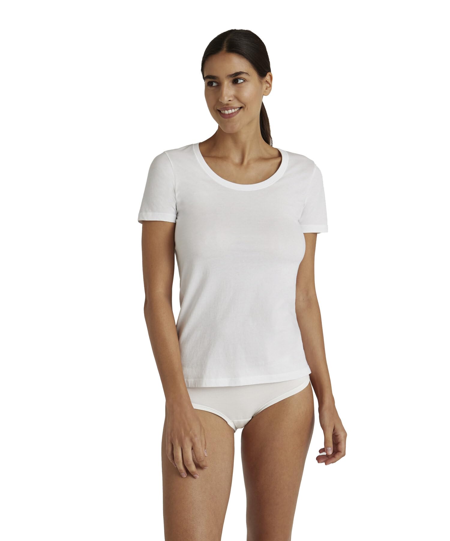 falke-daily-natural-crew-neck-damen-bio-baumwolle-kurzarm image 1