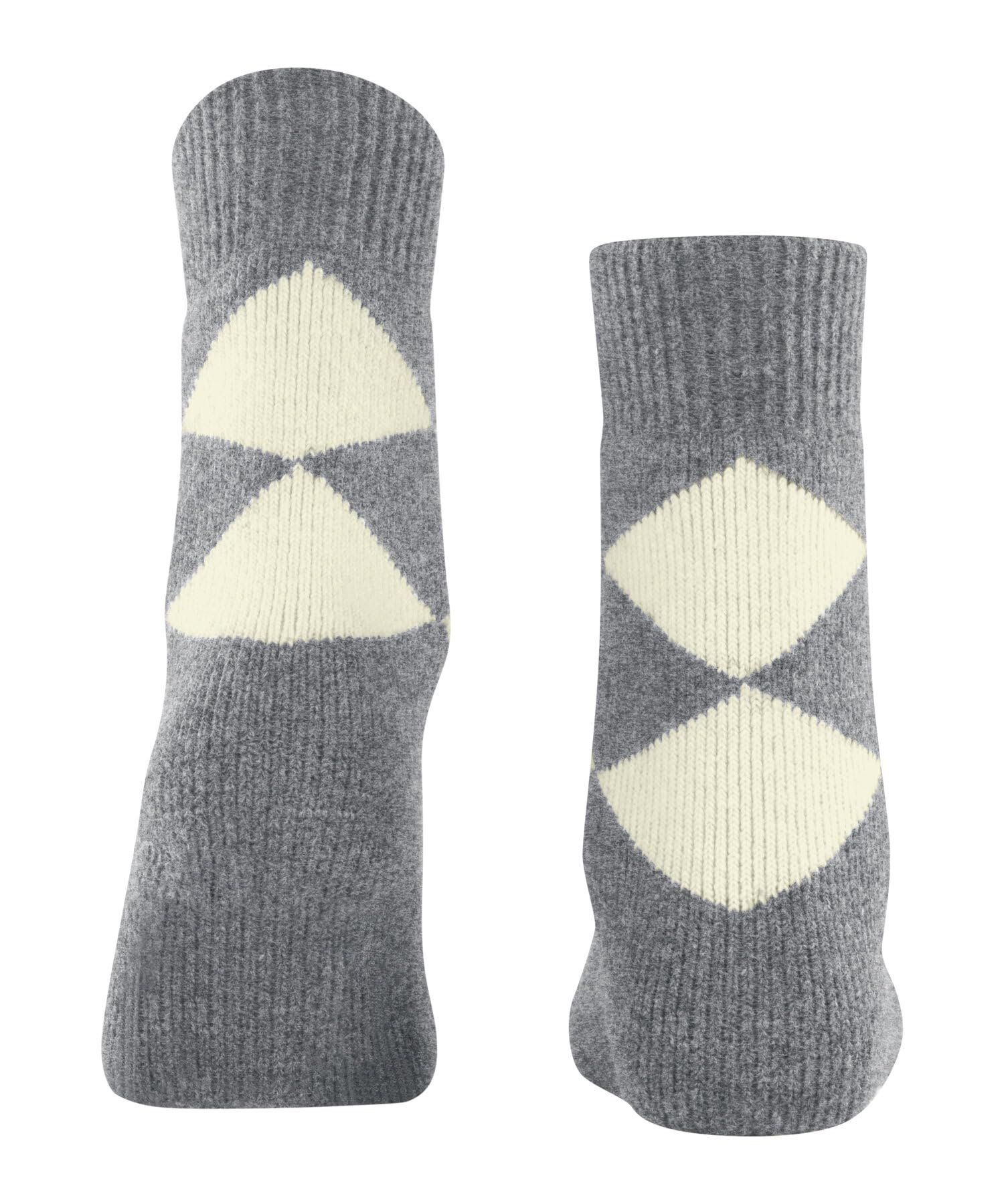 burlington-cosy-argyle-haussocken-wolle-grau-grey-melange image 2