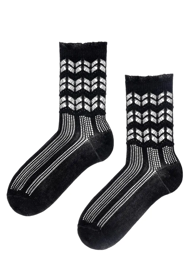 kunert-raffinesse-romantic-ajour-socken-schwarz-39-42 image 1