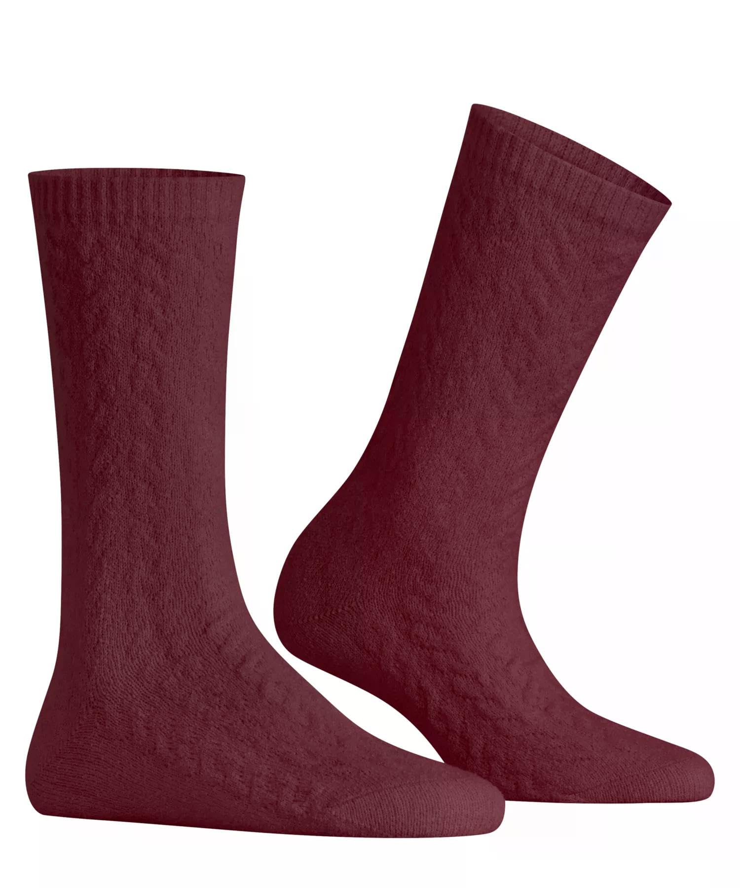 burlington-cable-socken-damen-baumwolle-rot-merlot image 4
