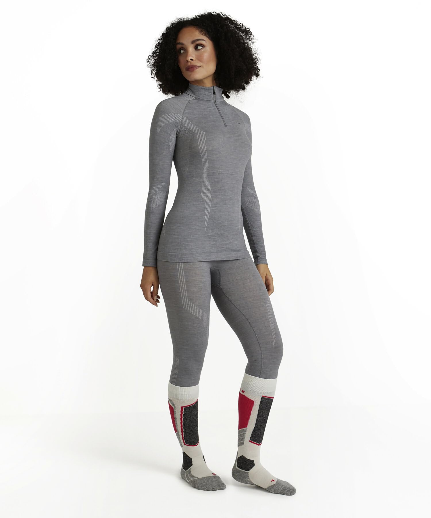 falke-wool-tech-funktionsshirt-damen-schwarz-langarm-zip image 3