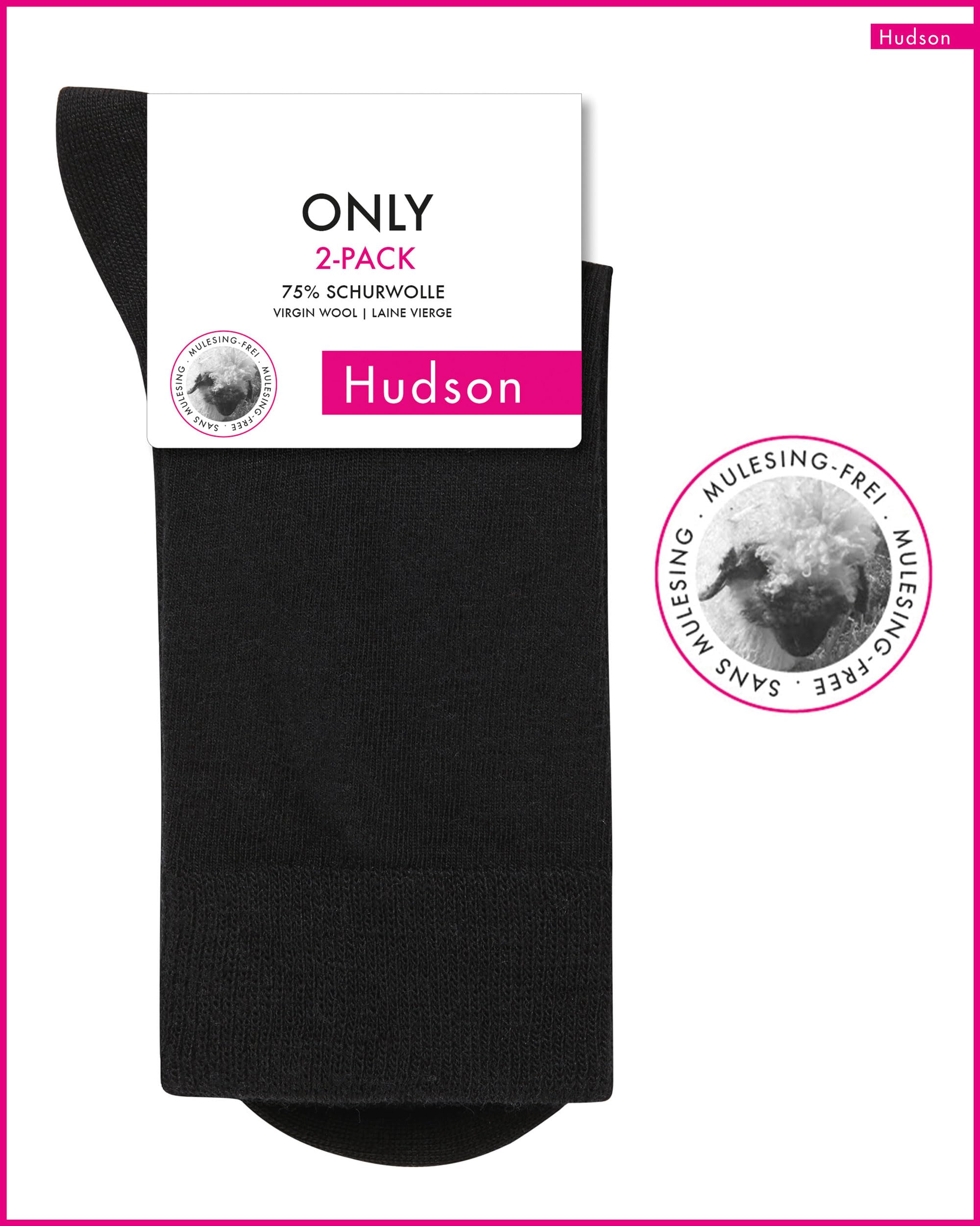 hudson-only-socken-schurwolle-schwarz-2er-pack-35-38 image 4