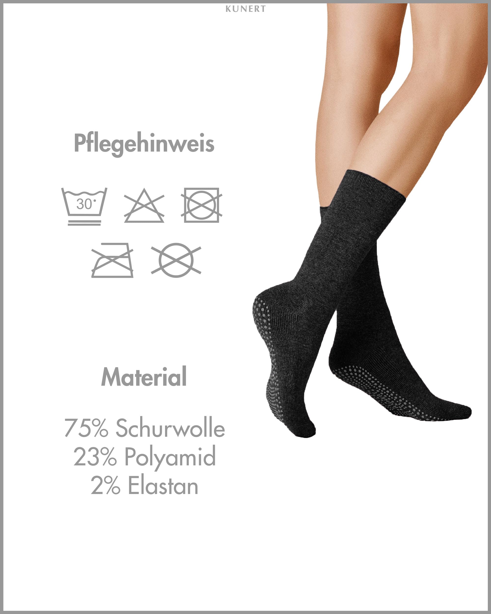 kunert-homesocks-abs-socken-rutschfest-schwarz-39-42 image 4