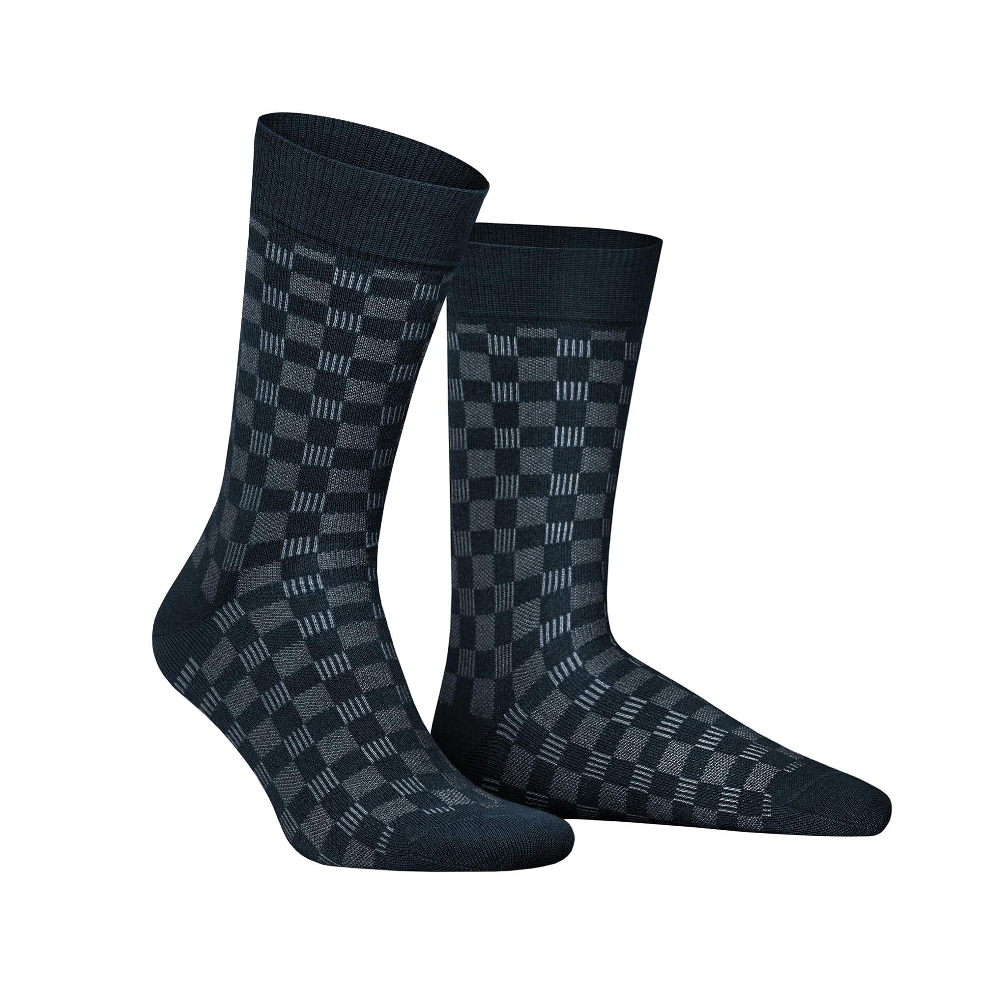 hudson-only-board-herrensocken-marineblau-43-46-schachbrett image 1