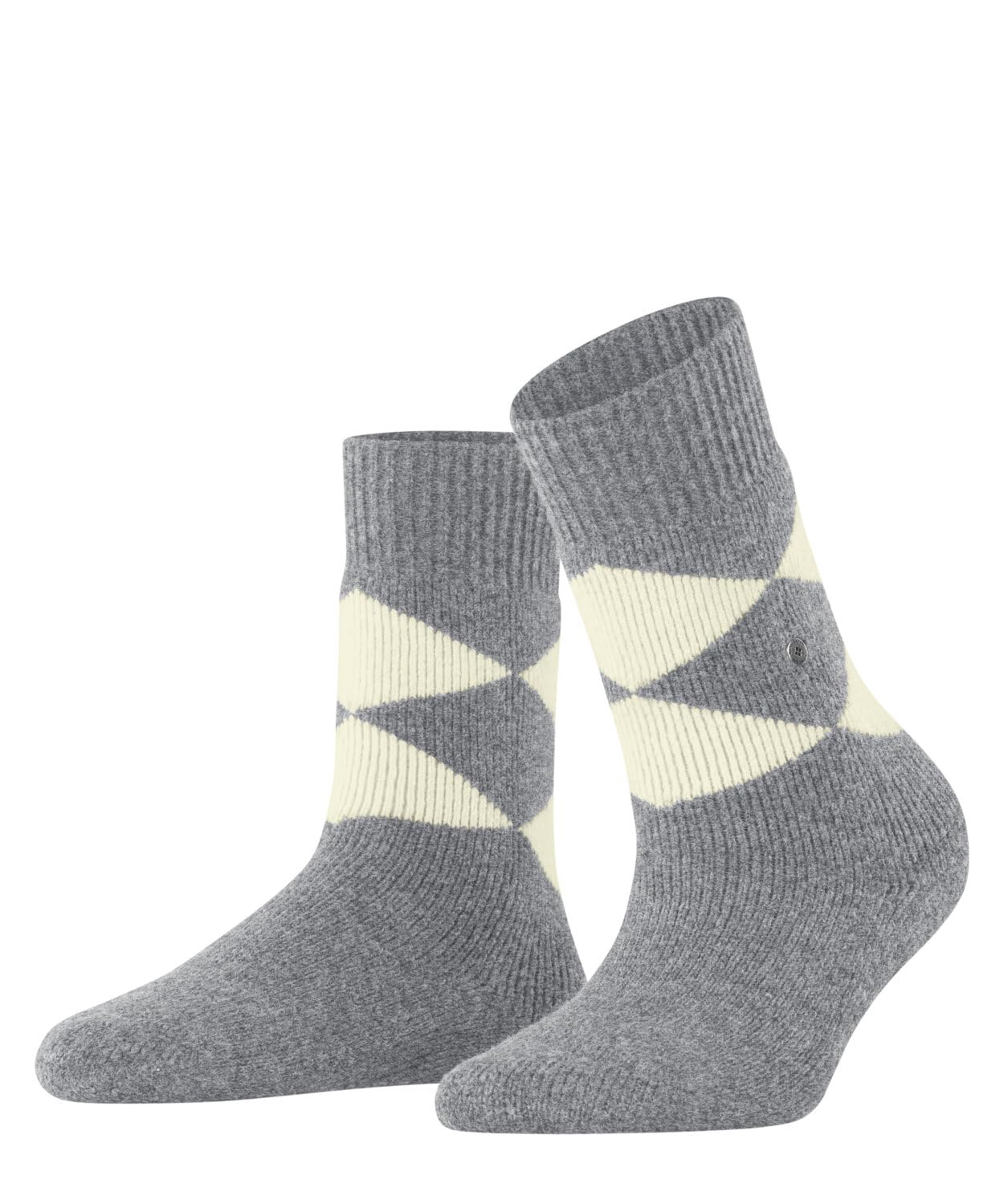 burlington-cosy-argyle-haussocken-wolle-grau-grey-melange image 1