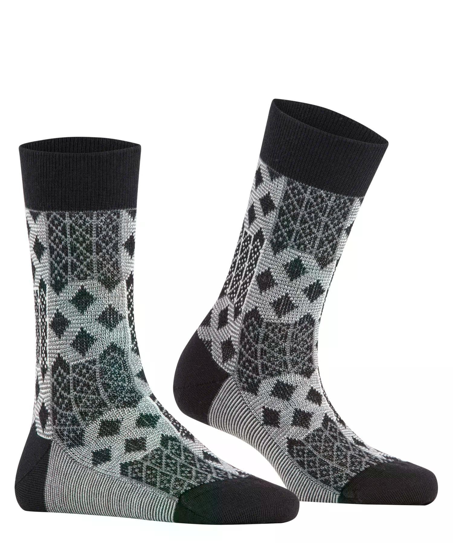 burlington-mosaic-damensocken-wolle-schwarz-black-3000 image 4