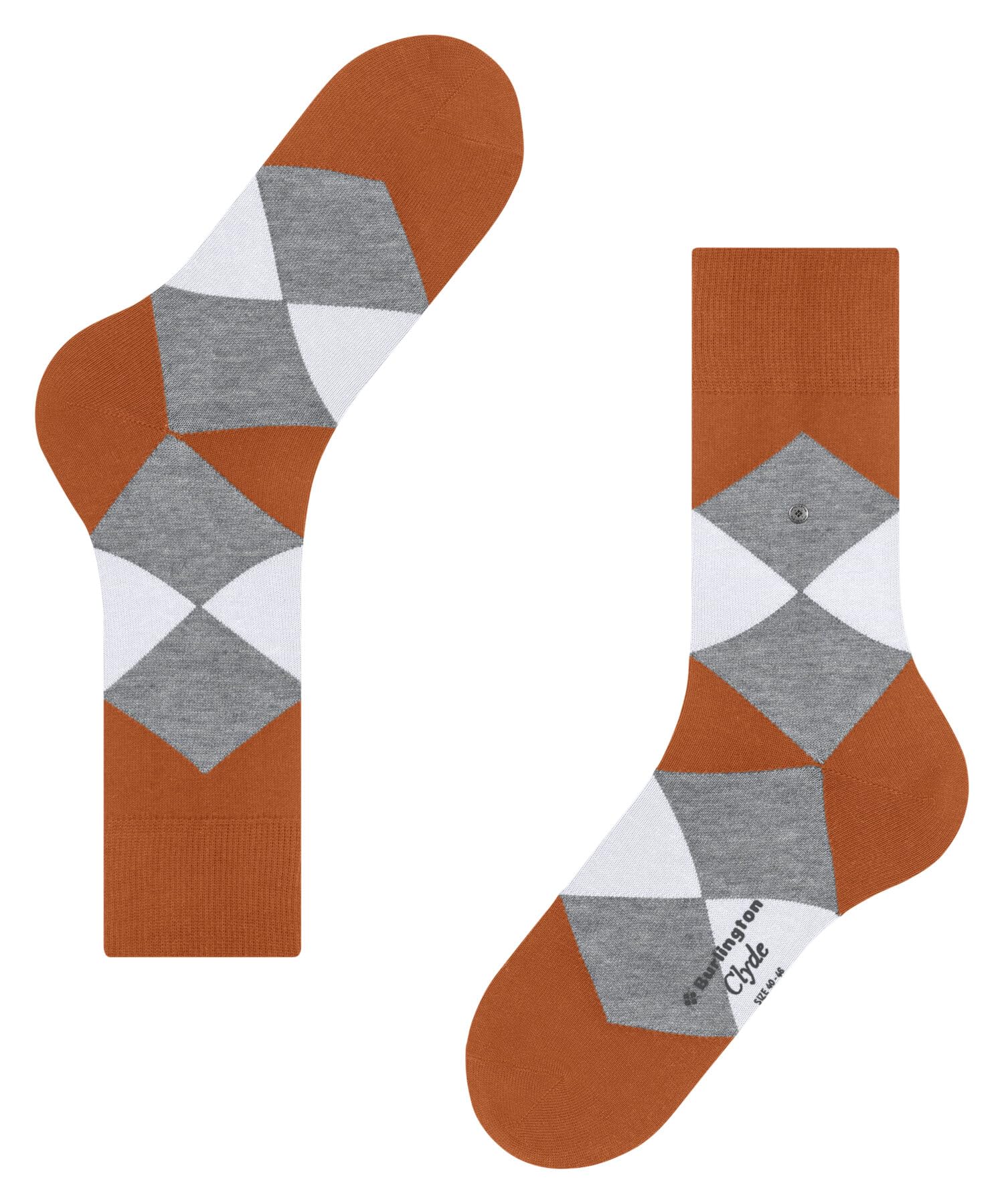 burlington-clyde-herren-socken-baumwolle-orange-carrot-8951 image 5