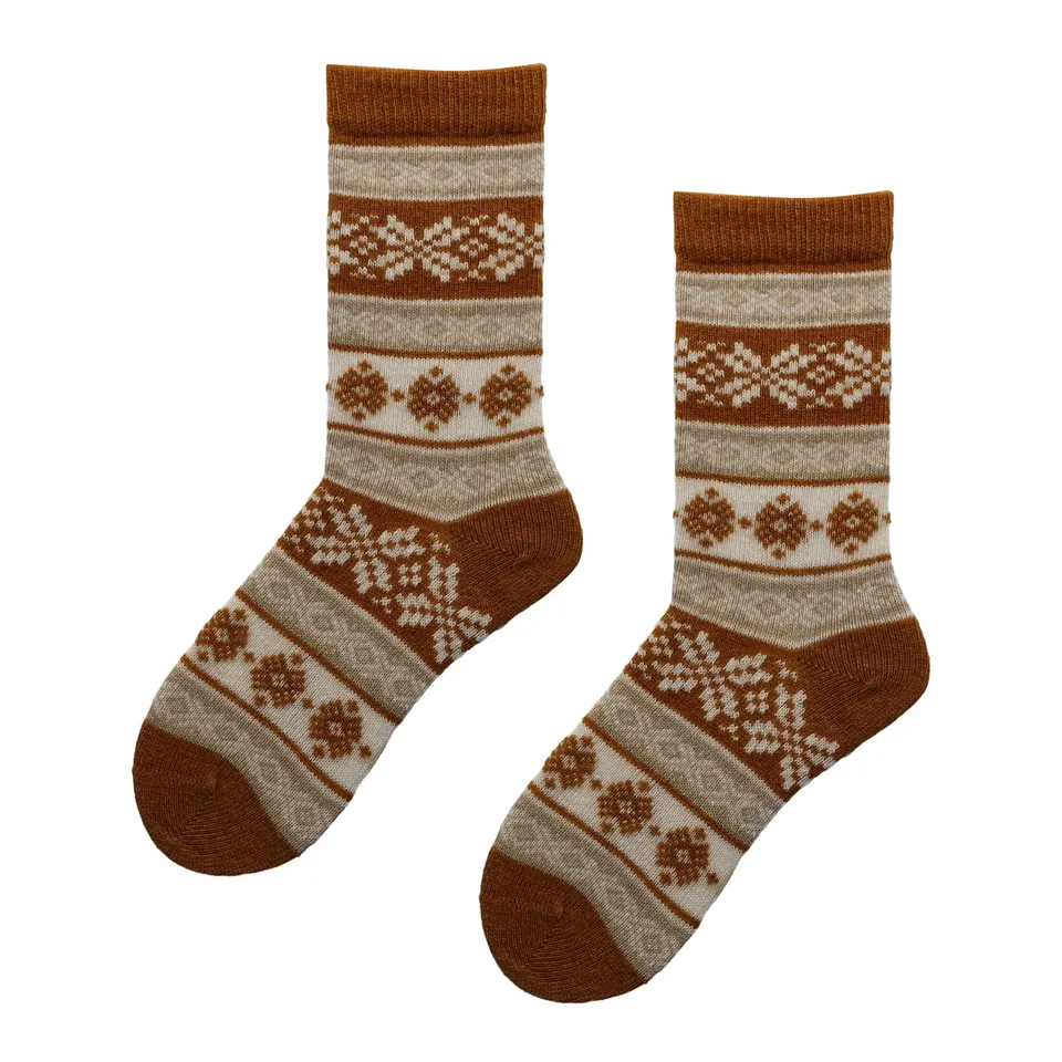 hudson-relax-cozy-nordic-socken-wollmix-ockerbraun-35-38 image 1