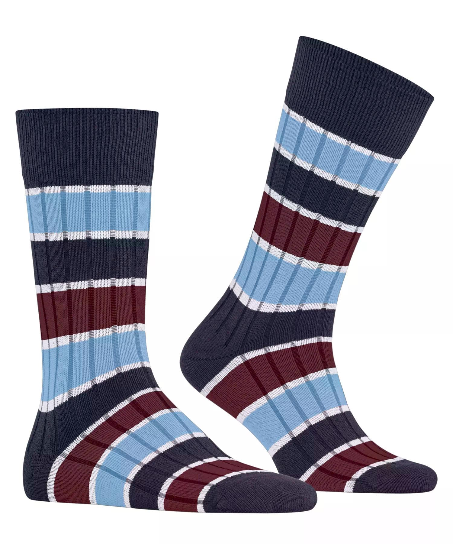 burlington-beaming-socken-baumwolle-blau-deep-blue-streifen image 4