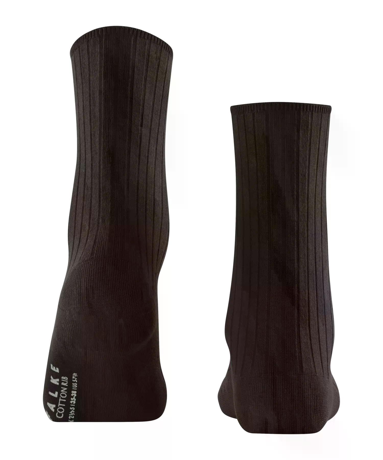 falke-cotton-rib-socken-dark-brown-5233-gr-39-42-baumwolle image 2