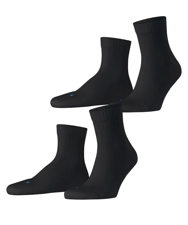 falke-ru4-run-2-pack-sportsocken-baumwolle-wei-schwarz image 1