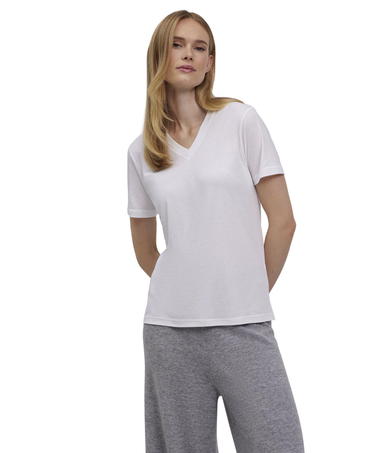 falke-cotton-touch-basic-kurzarmshirt-damen-wei-lyocell image 1