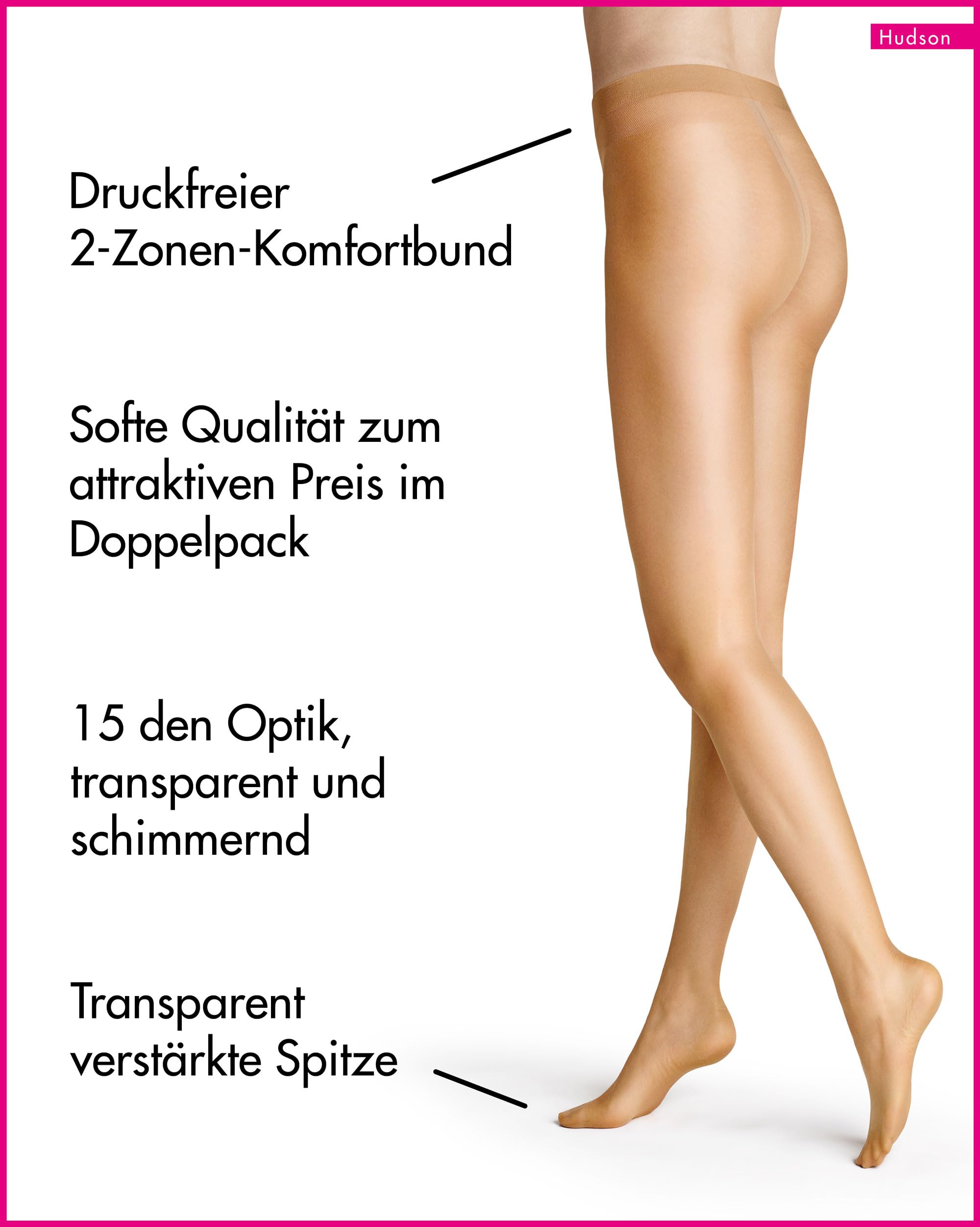 hudson-simply-shine-15-damen-strumpfhose-schwarz-2er-pack image 2