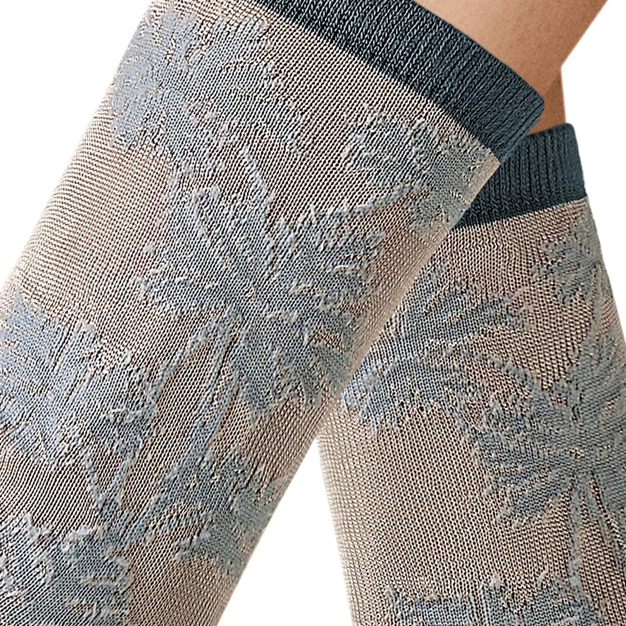 kunert-raffinesse-leaves-kurzsocken-powder-rose-transparente-bl-ttersocken image 2