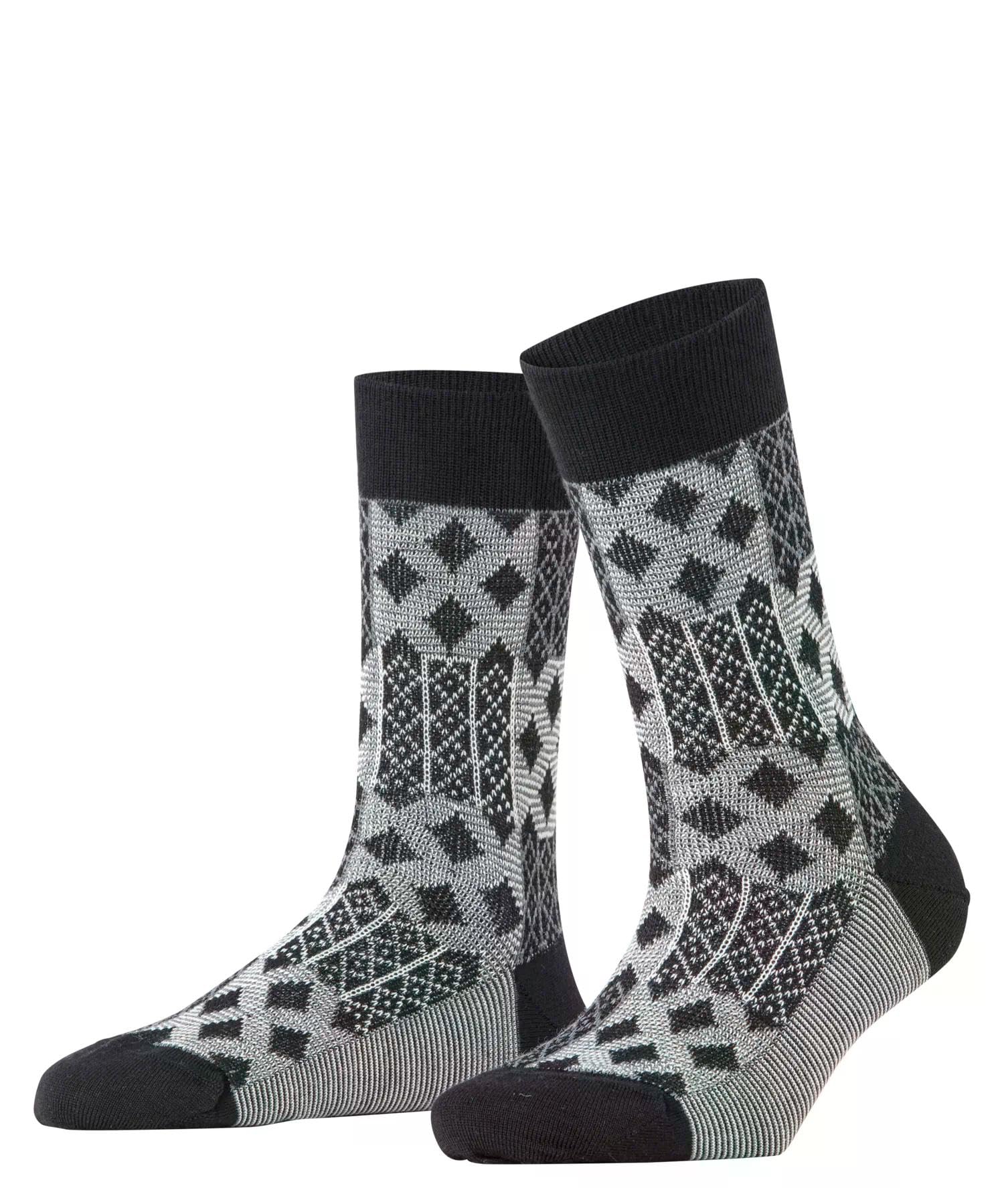 burlington-mosaic-damensocken-wolle-schwarz-black-3000 image 1