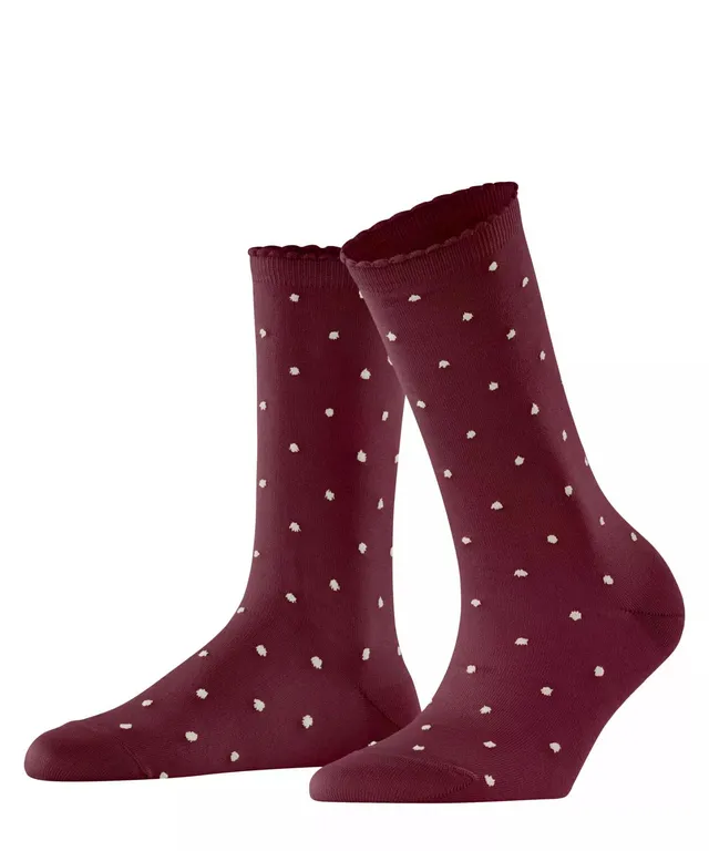 falke-spike-dot-socken-wine-8010-gr-35-38-baumwolle image 1