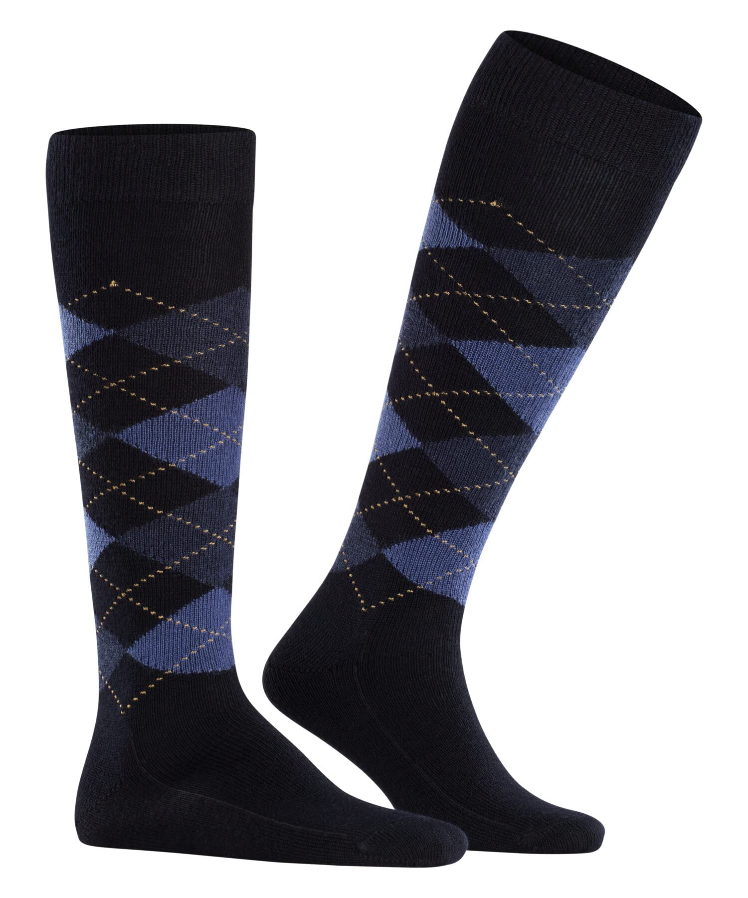 burlington-preston-kniestr-mpfe-dark-navy-1-paar-wolle-karo image 3