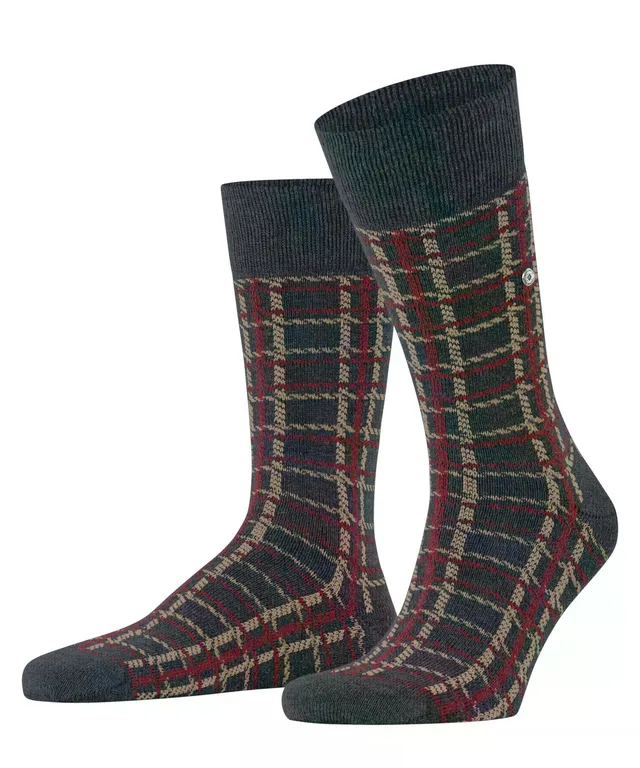 burlington-grid-socken-kaschmir-blau-navy-melange-einfarbig image 1