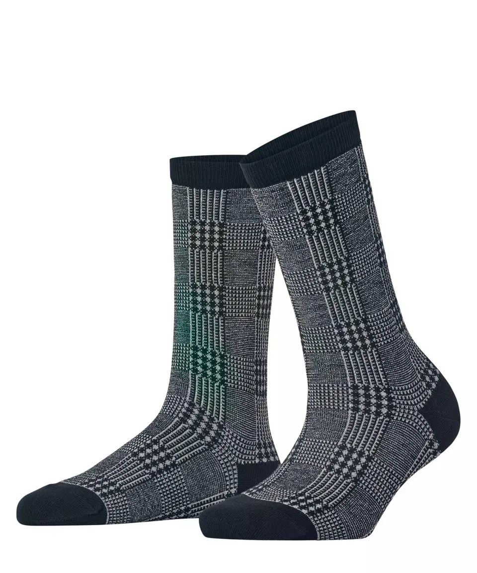 burlington-glitter-check-socken-marine-6120-damen-lurex image 1