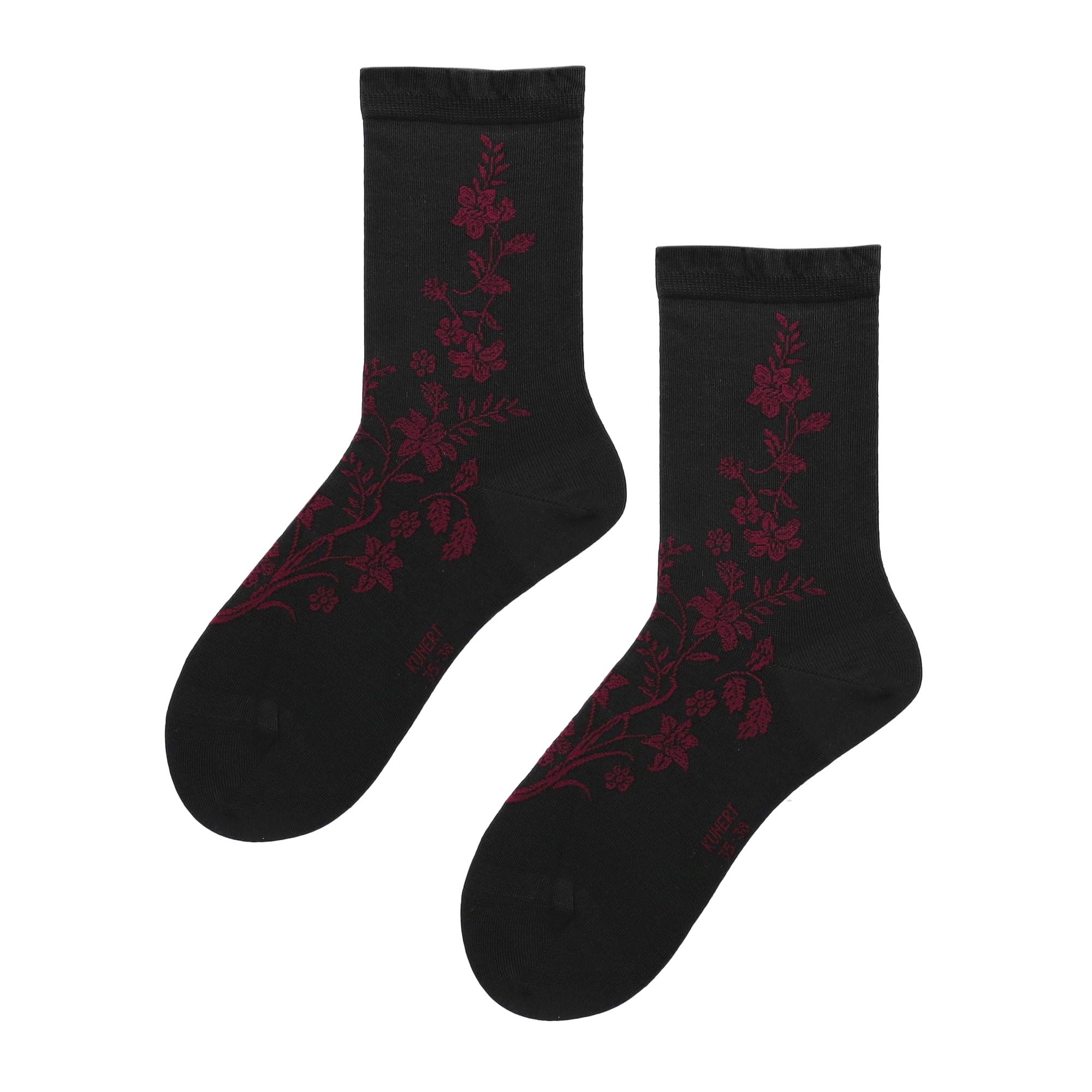 kunert-raffinesse-magical-flower-socken-black-35-38-blumenmuster image 1
