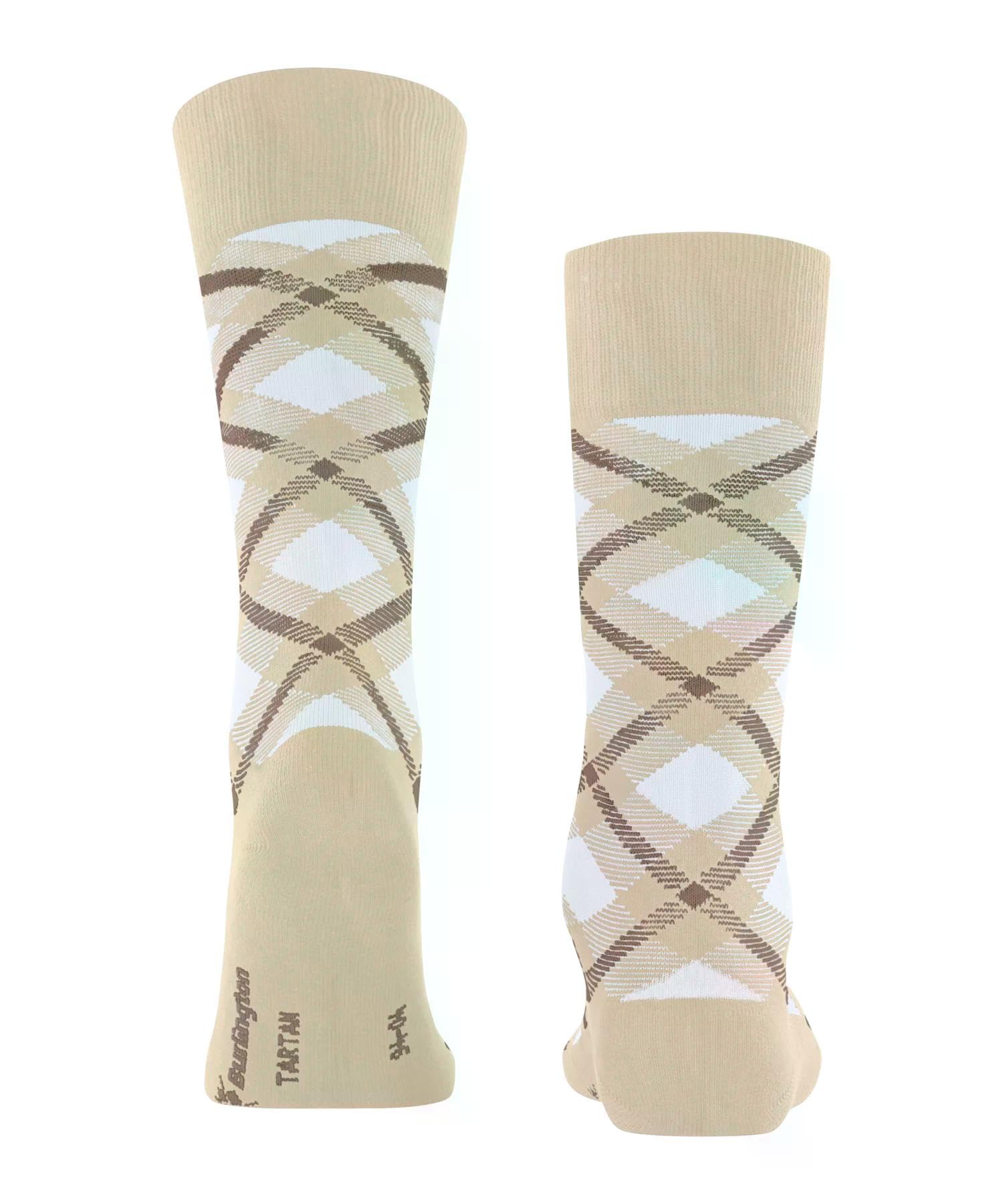 burlington-tartan-socken-beige-cream-baumwolle-karo image 2
