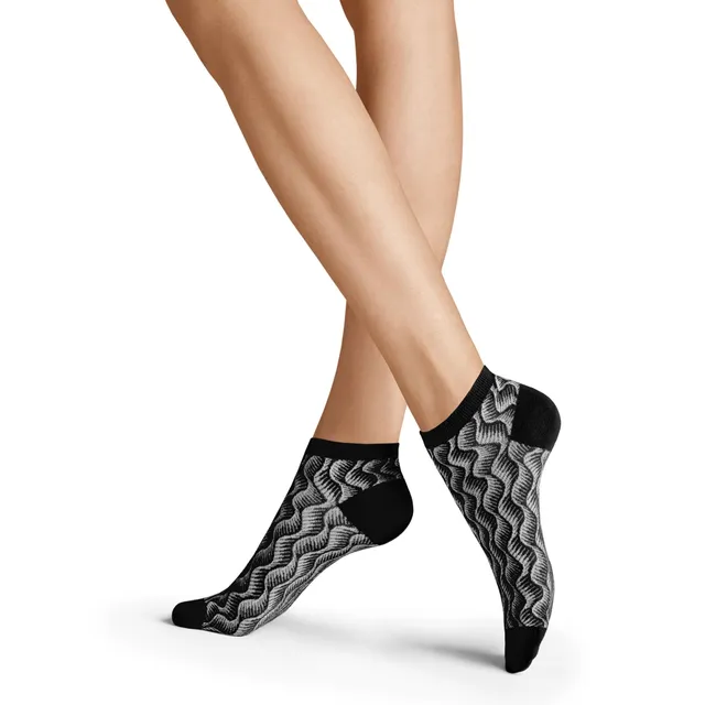 hudson-only-wave-sneakersocken-schwarz-39-42-wellenmuster image 1