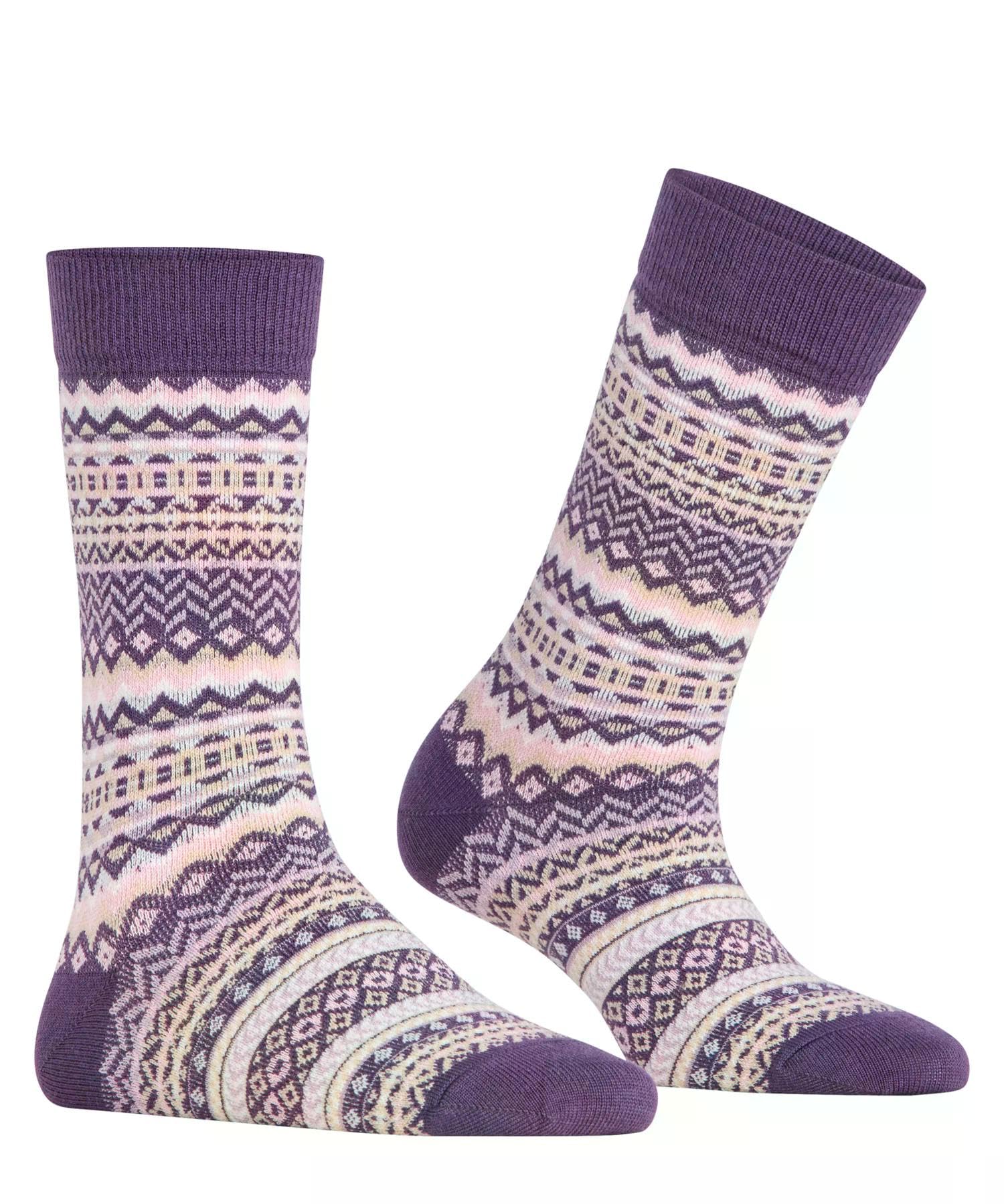 burlington-fair-isle-socken-damen-wolle-rot-wineberry image 5