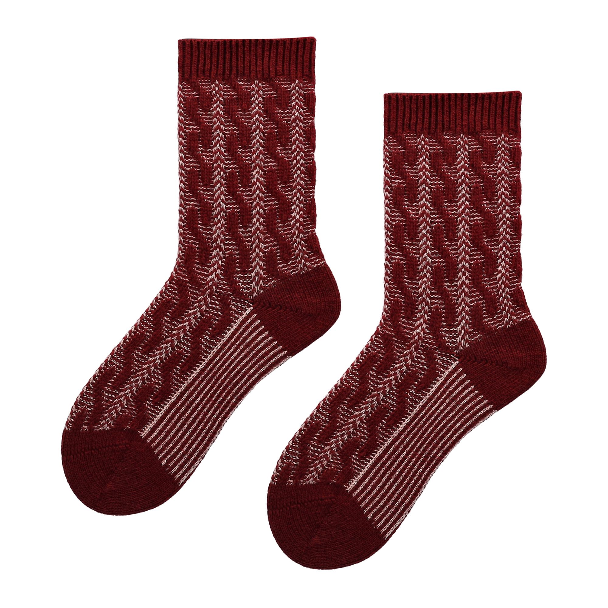 hudson-relax-cozy-cable-socken-rumba-red-1er-pack-glanz image 1