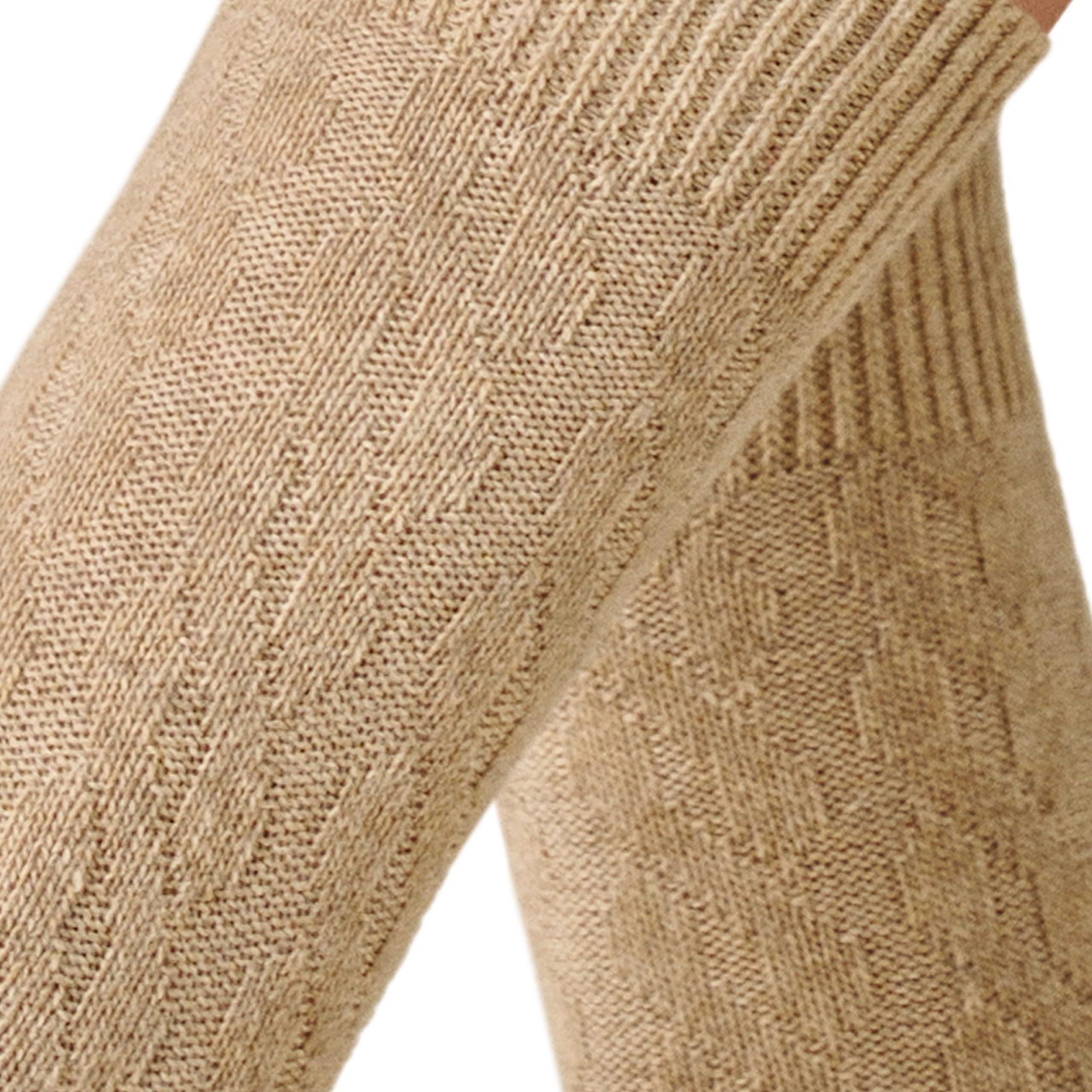 kunert-wool-care-winter-structure-socke-beige-mel-8320 image 2