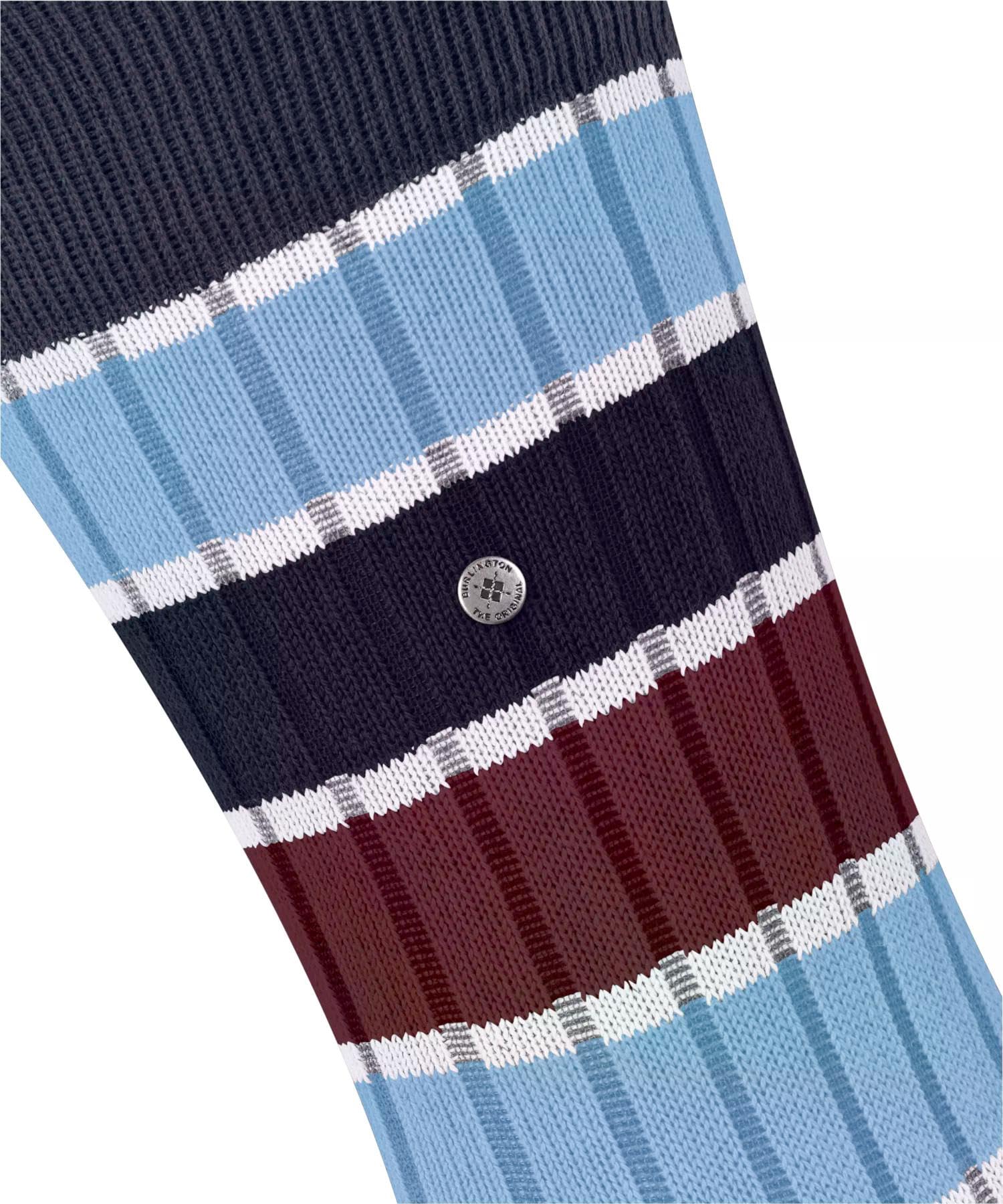 burlington-beaming-socken-baumwolle-blau-deep-blue-streifen image 3