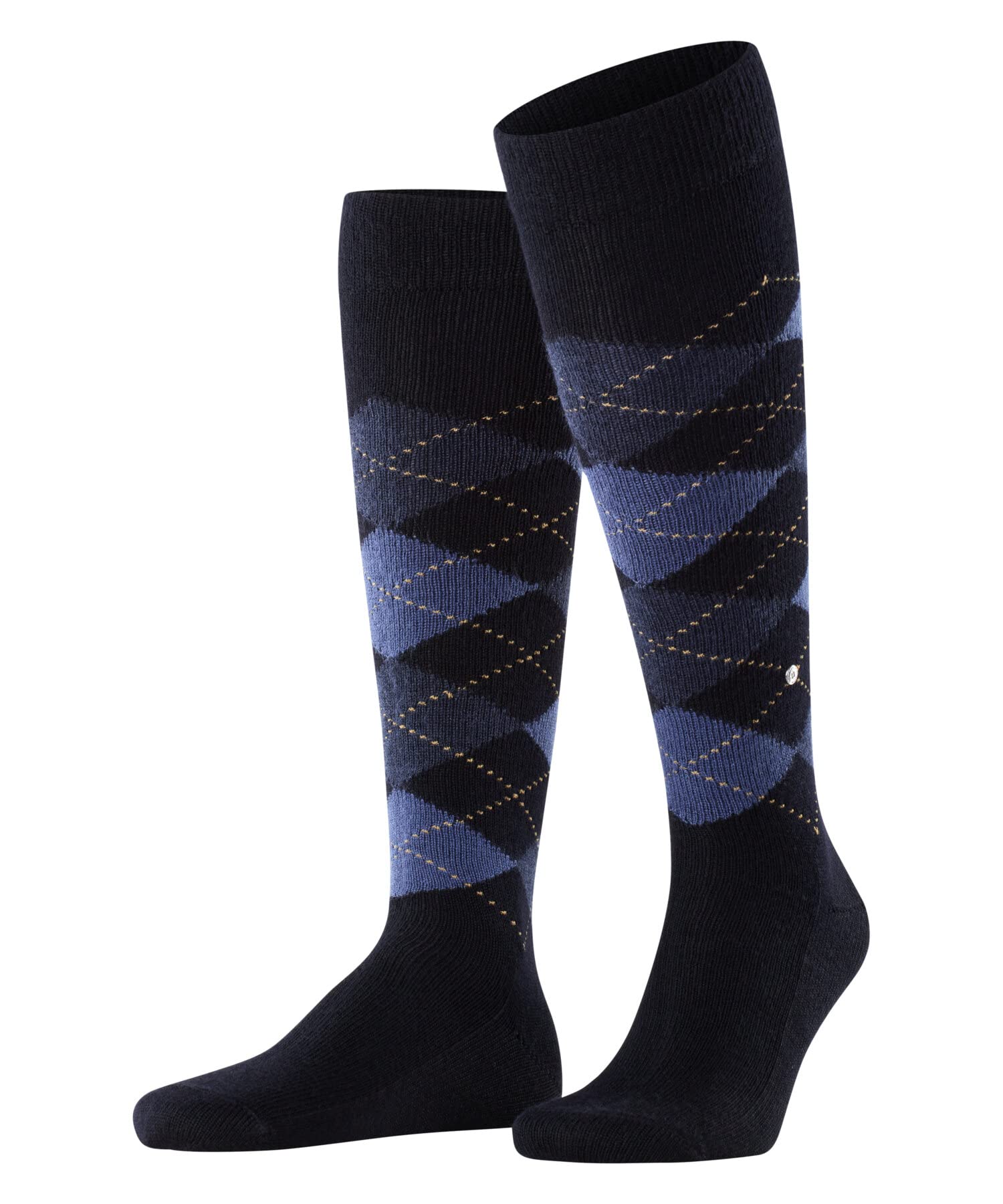 burlington-preston-kniestr-mpfe-dark-navy-1-paar-wolle-karo image 1