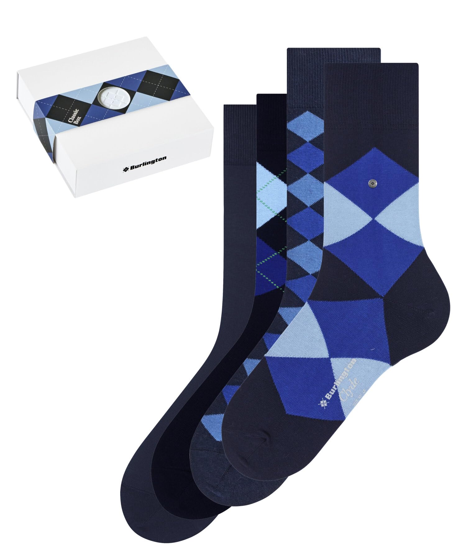 burlington-everyday-argyle-classic-box-socken-blau-4-paar image 1