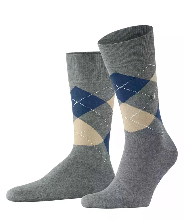 burlington-king-m-so-socken-baumwolle-grau-46-50-argyle image 1