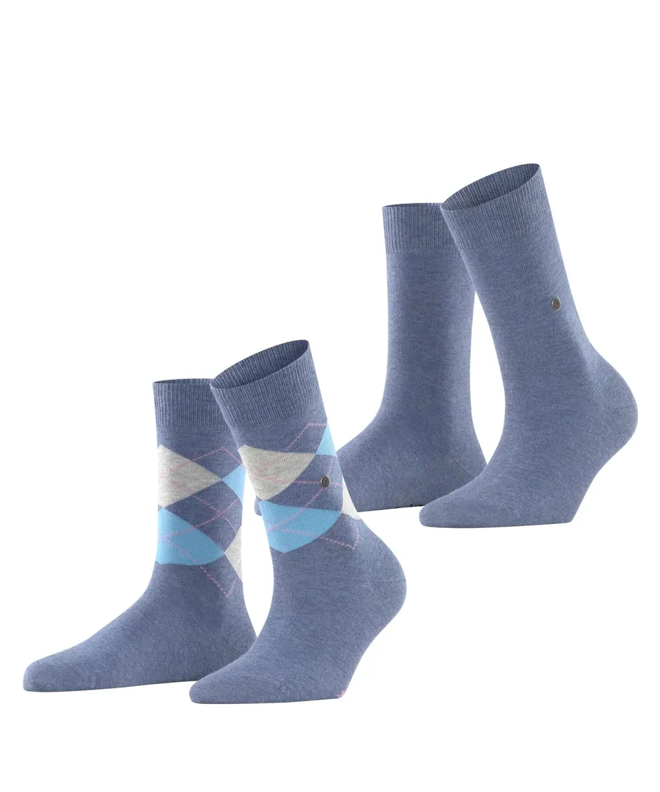 burlington-everyday-mix-2-pack-socken-damen-blau-baumwolle image 1