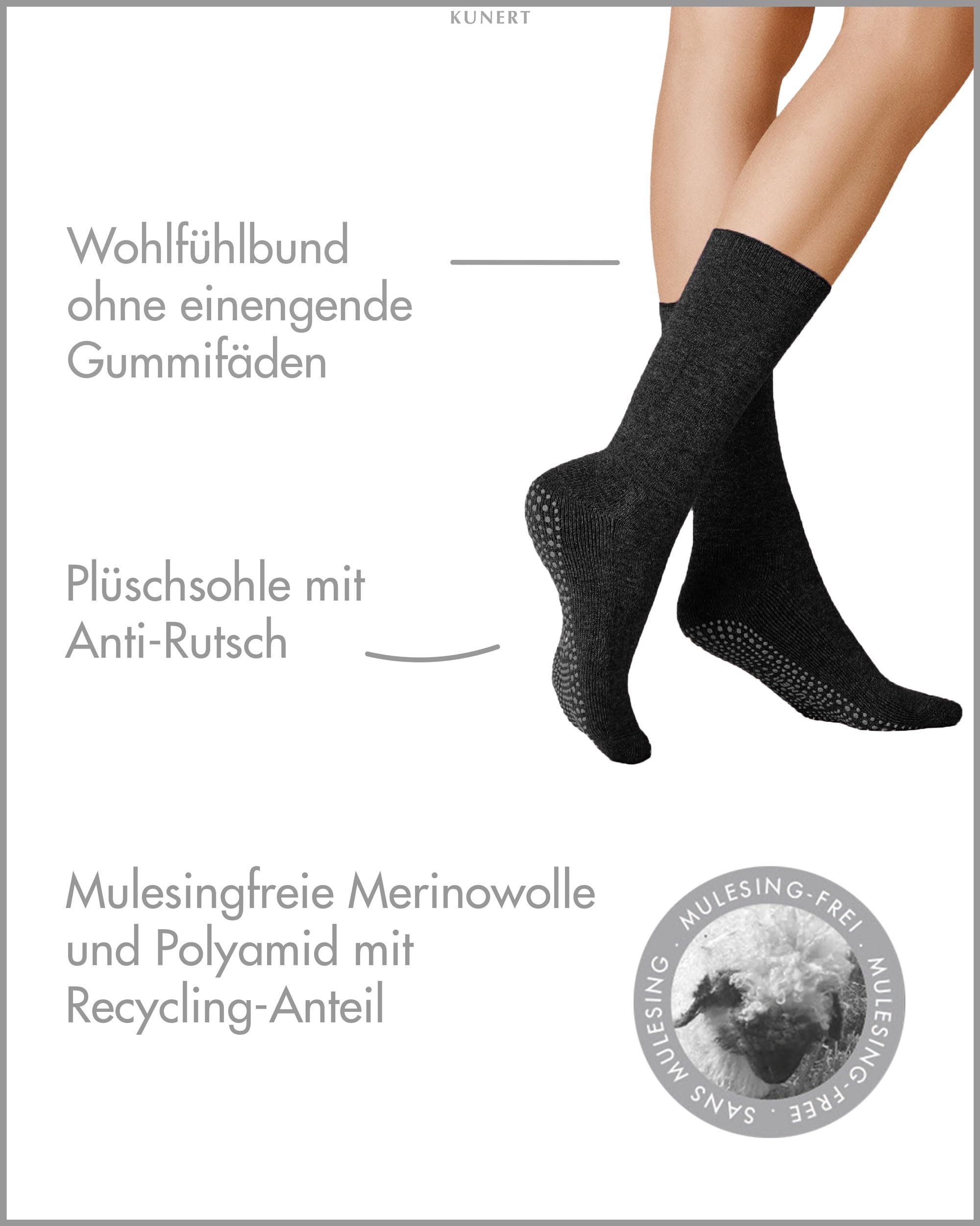 kunert-homesocks-abs-socken-rutschfest-schwarz-39-42 image 3